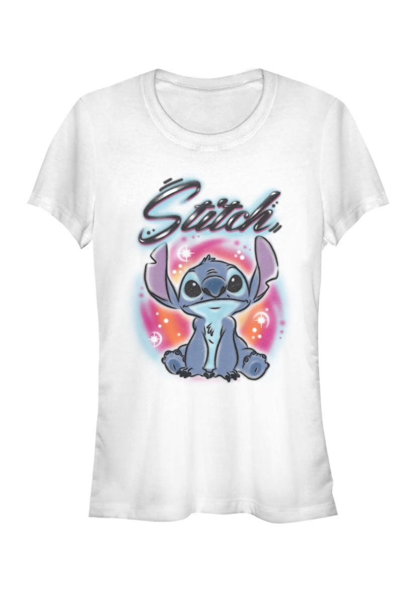 Juniors Licensed Disney Stitch Airbrush T-Shirt