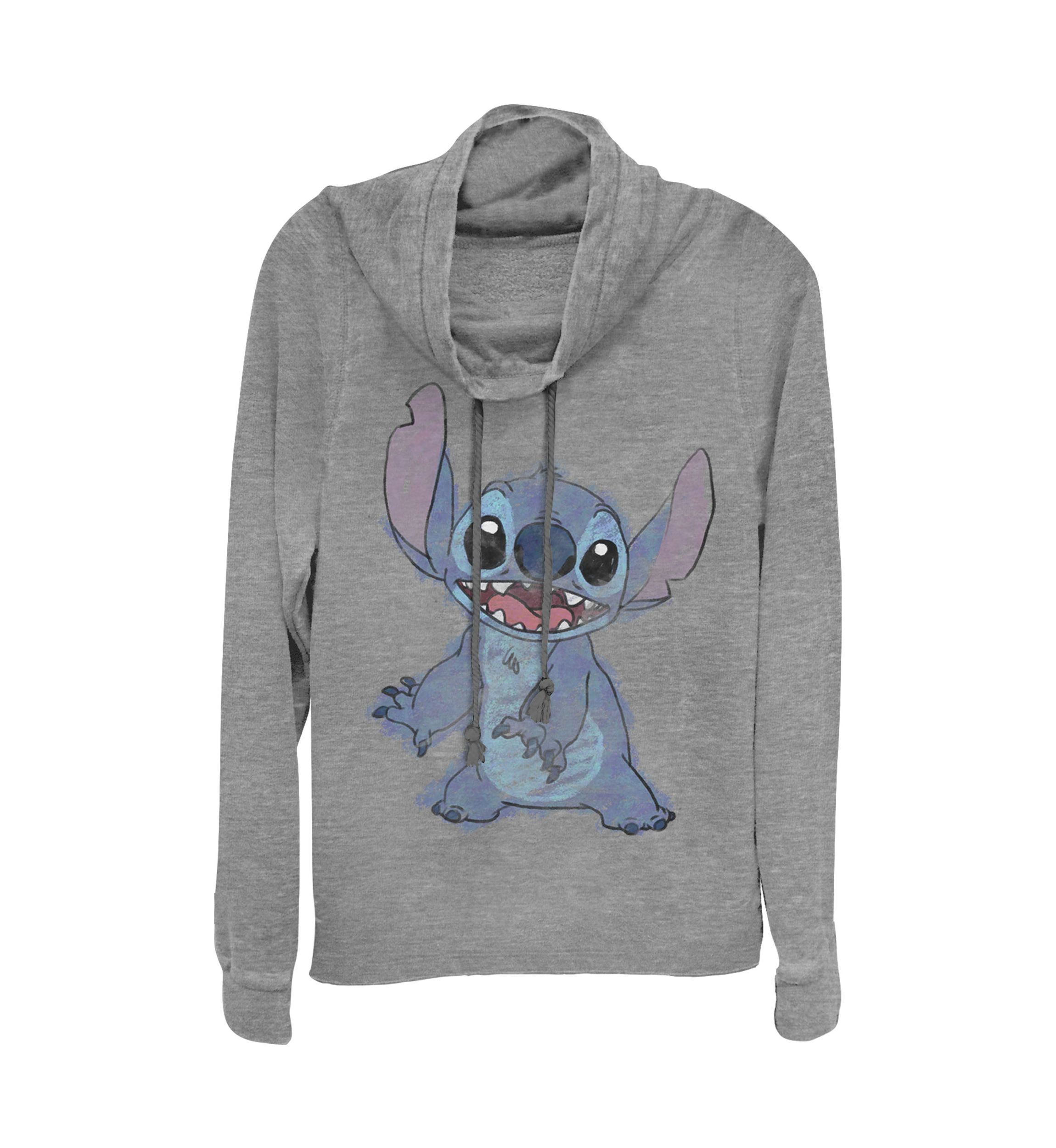 Juniors Licensed Disney Sketchy Stitch Pullover Top