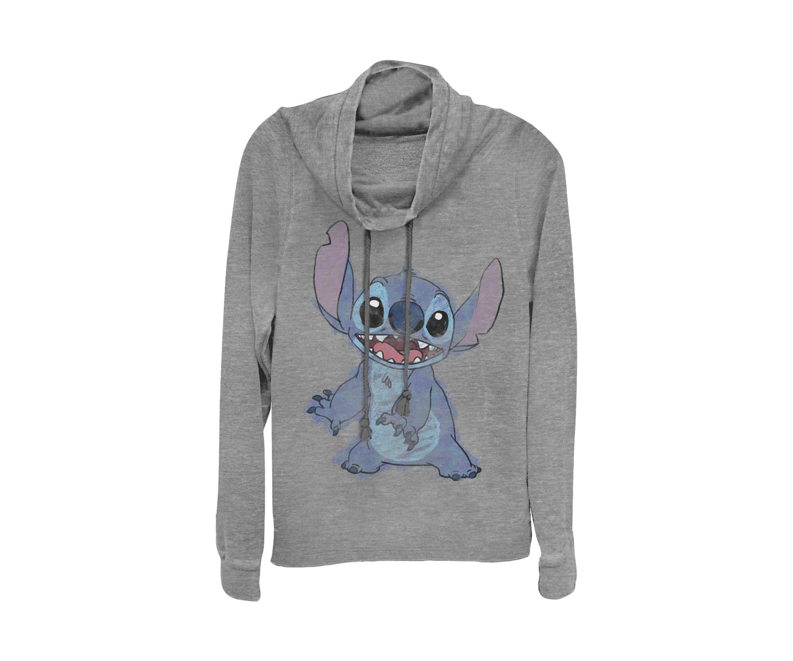 Juniors Licensed Disney Sketchy Stitch Pullover Top