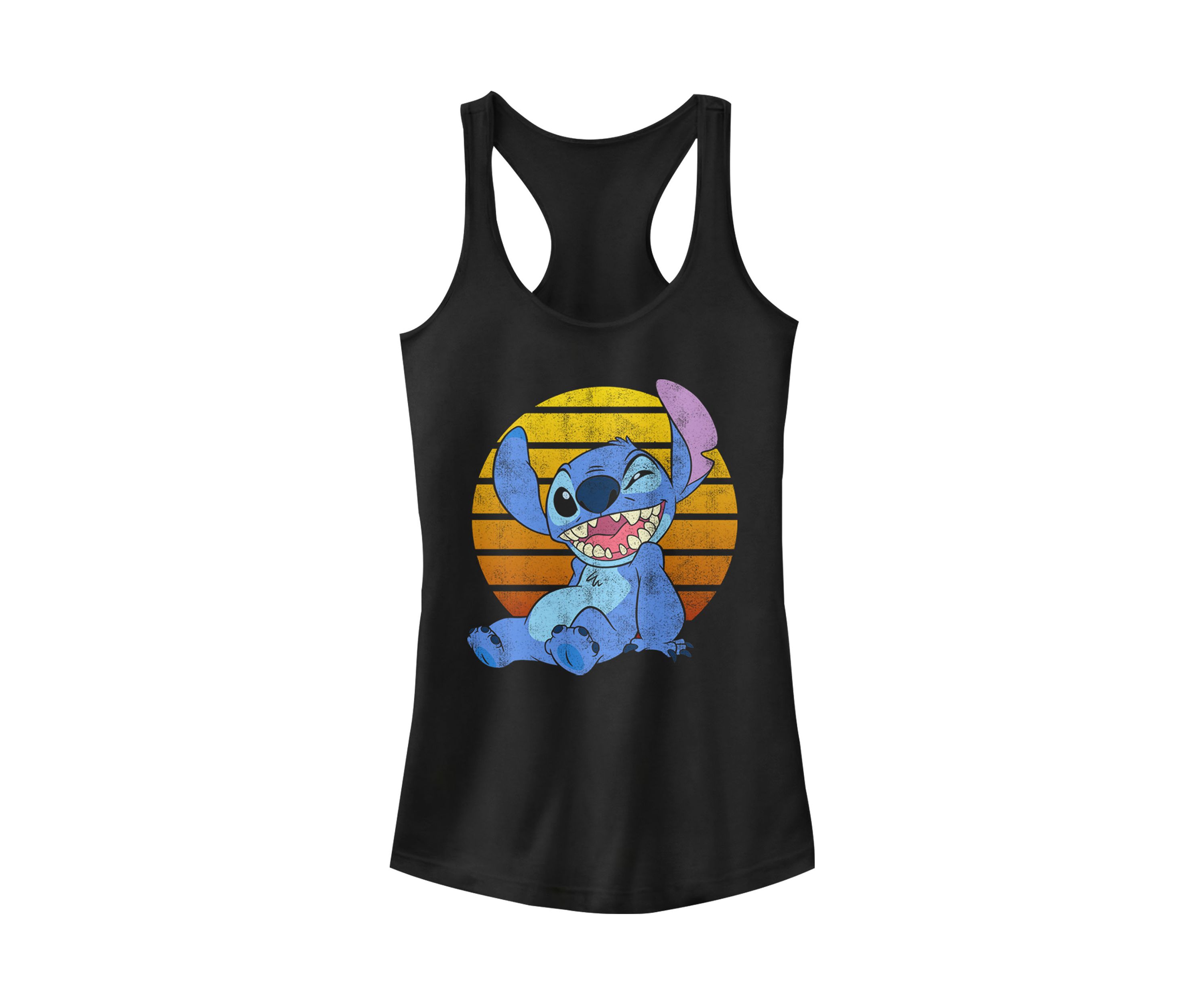Juniors Licensed Disney Bright Stitch Tank Top