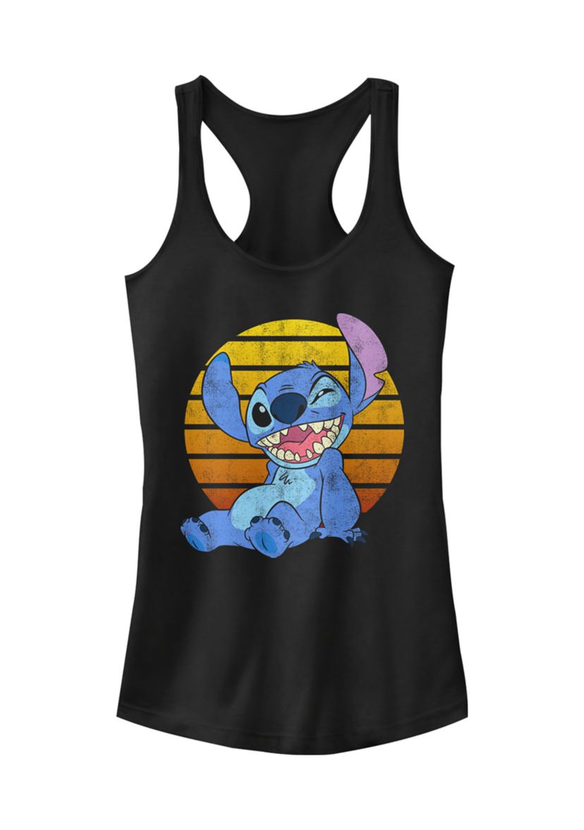 Juniors Licensed Disney Bright Stitch Tank Top
