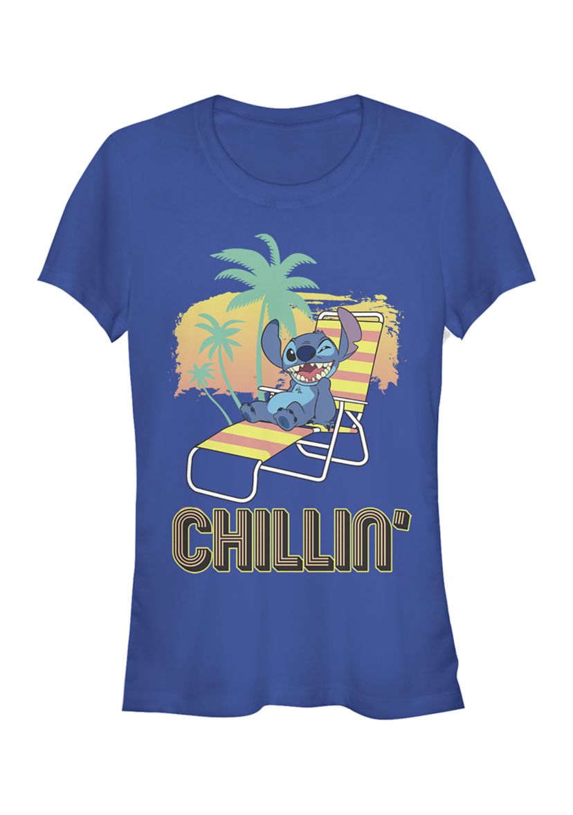 Juniors Licensed Disney Stitch Chillin T-Shirt