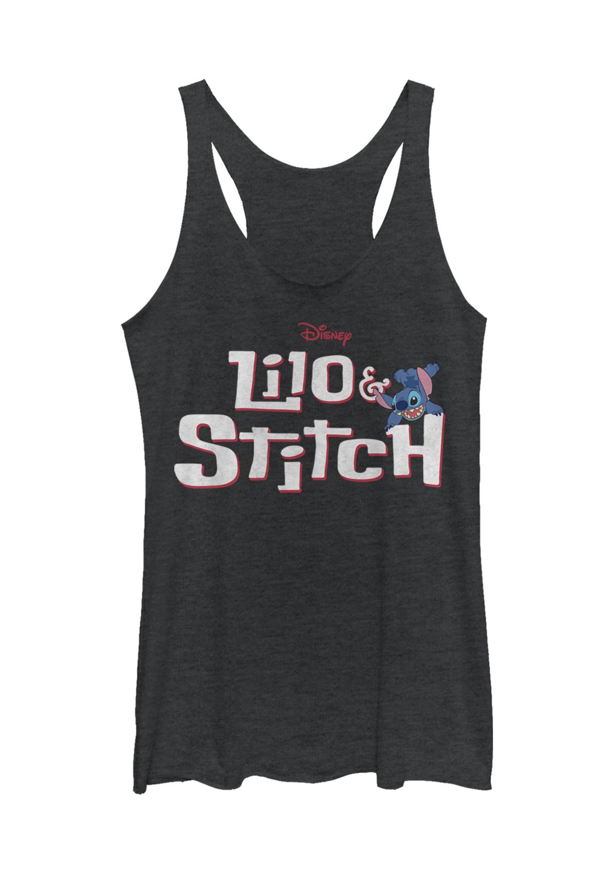 Juniors Licensed Disney Stitch With Logo Tank Top
