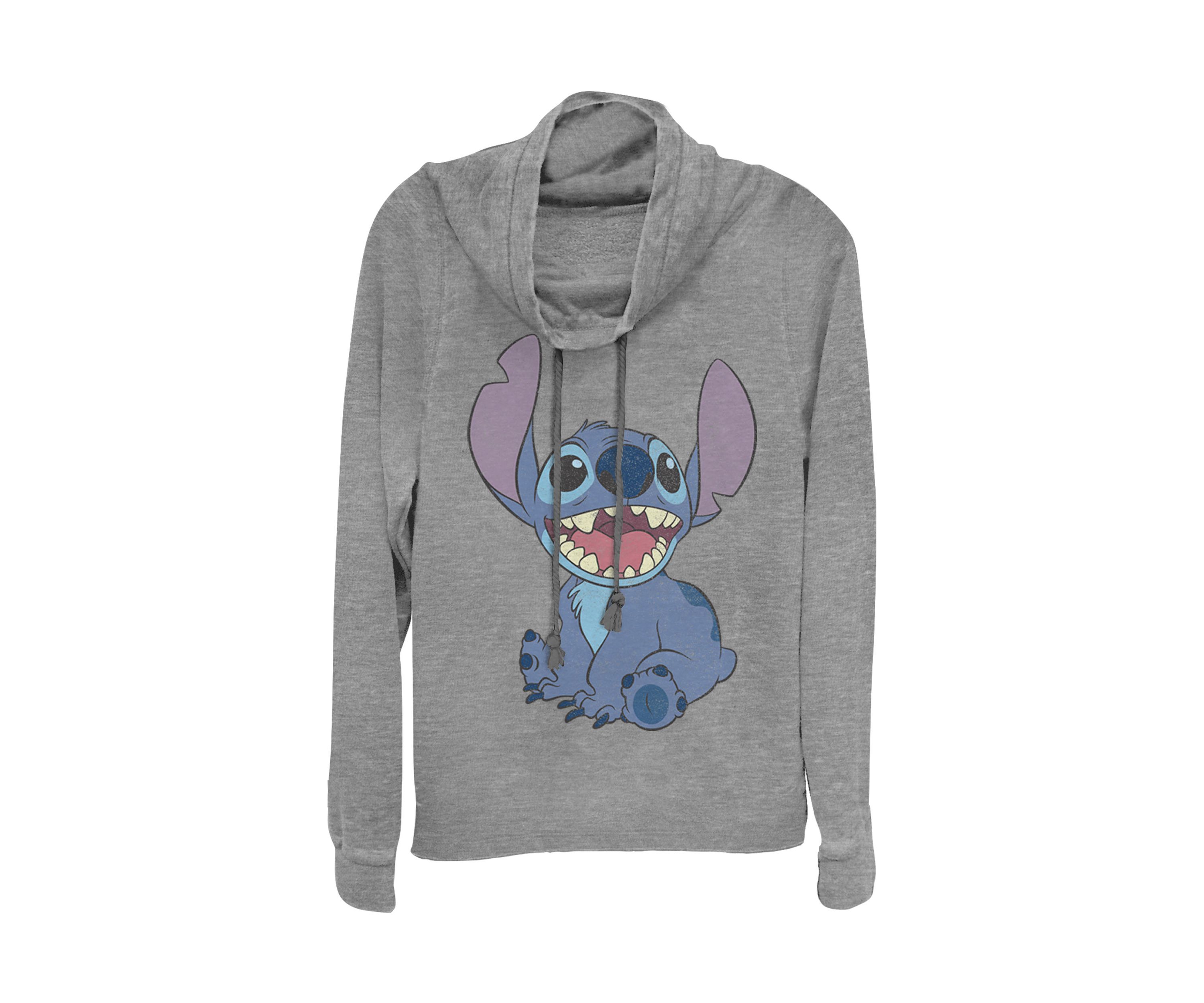 Juniors Licensed Disney Basic Happy Stitch Pullover Top