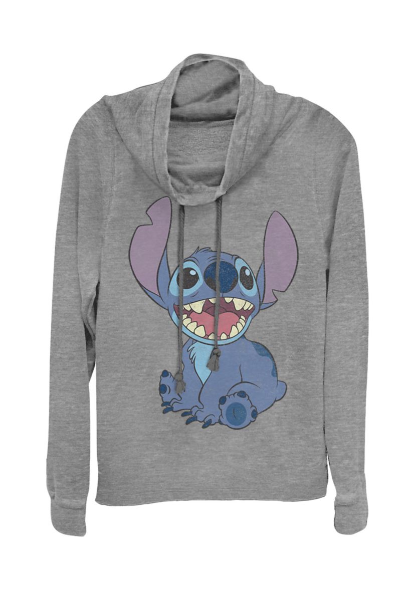 Juniors Licensed Disney Basic Happy Stitch Pullover Top
