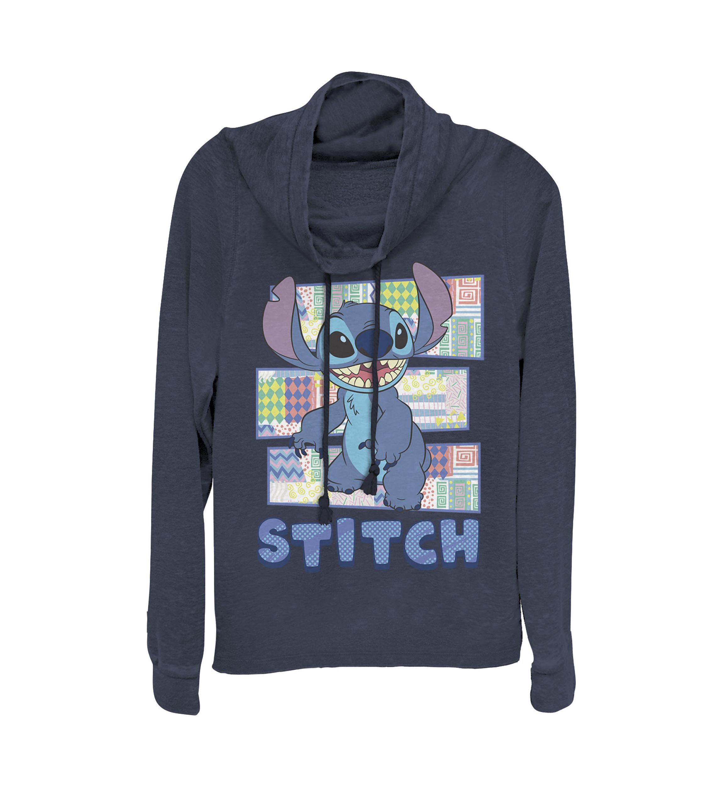 Juniors Licensed Disney Stitch Character Shirt With Pattern Pullover Top