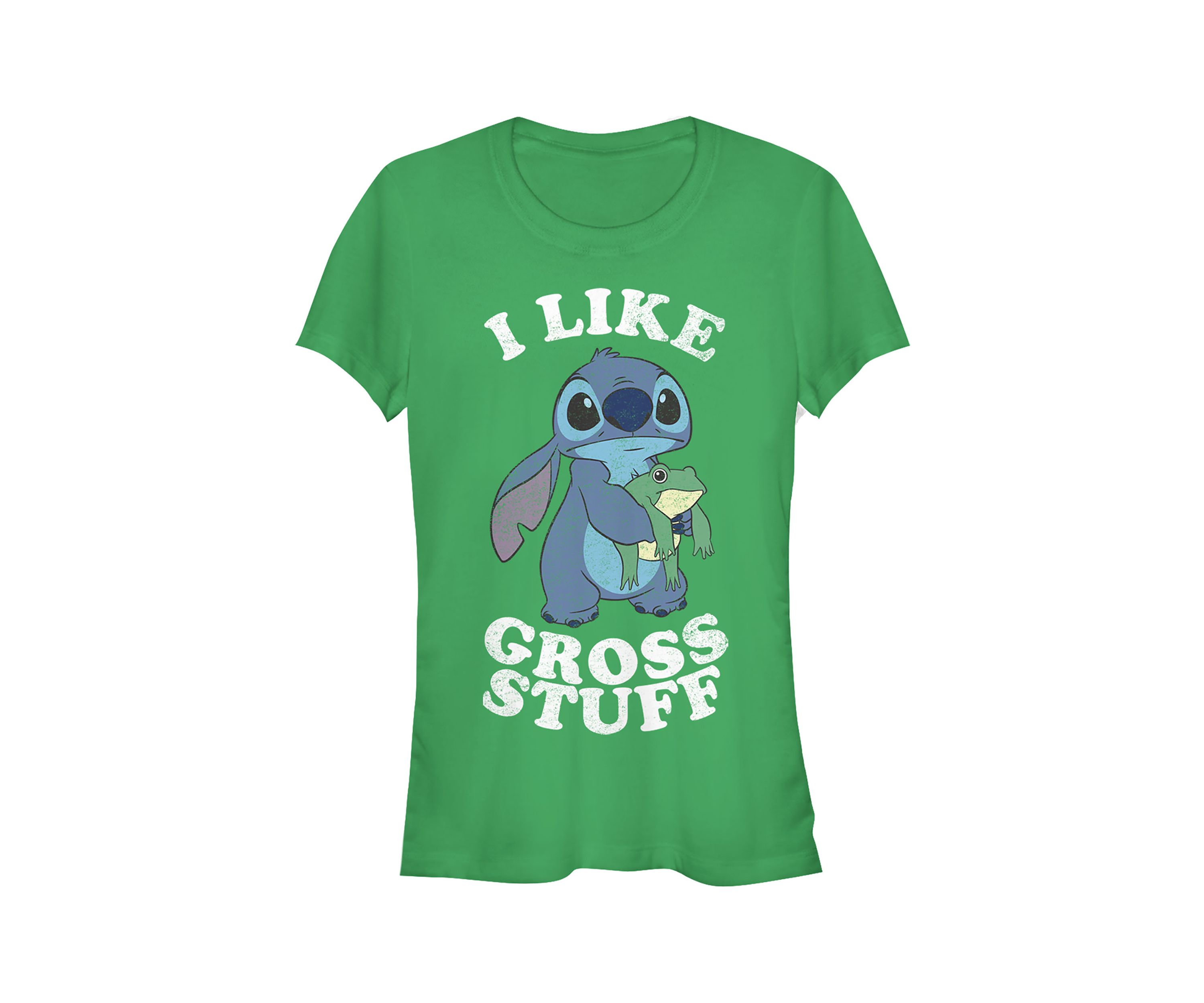 Juniors Licensed Disney I Like Gross Stuff Stitch T-Shirt