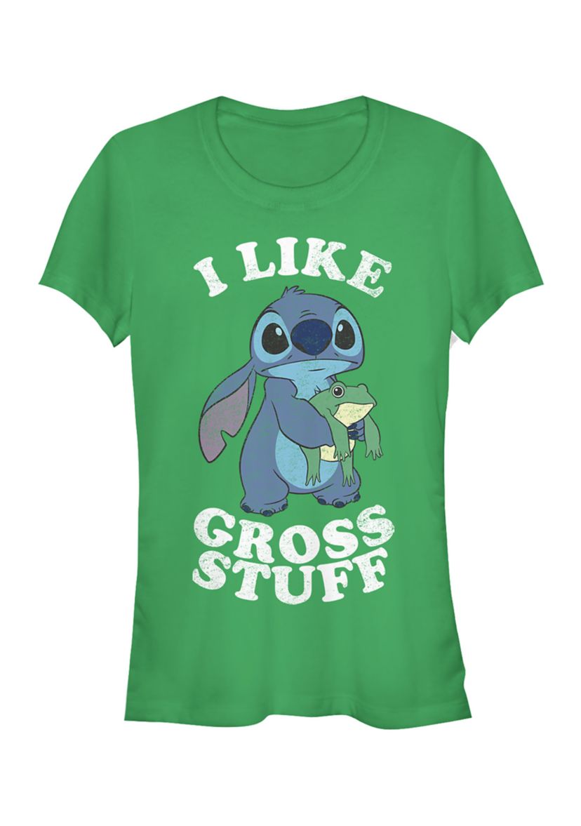 Juniors Licensed Disney I Like Gross Stuff Stitch T-Shirt