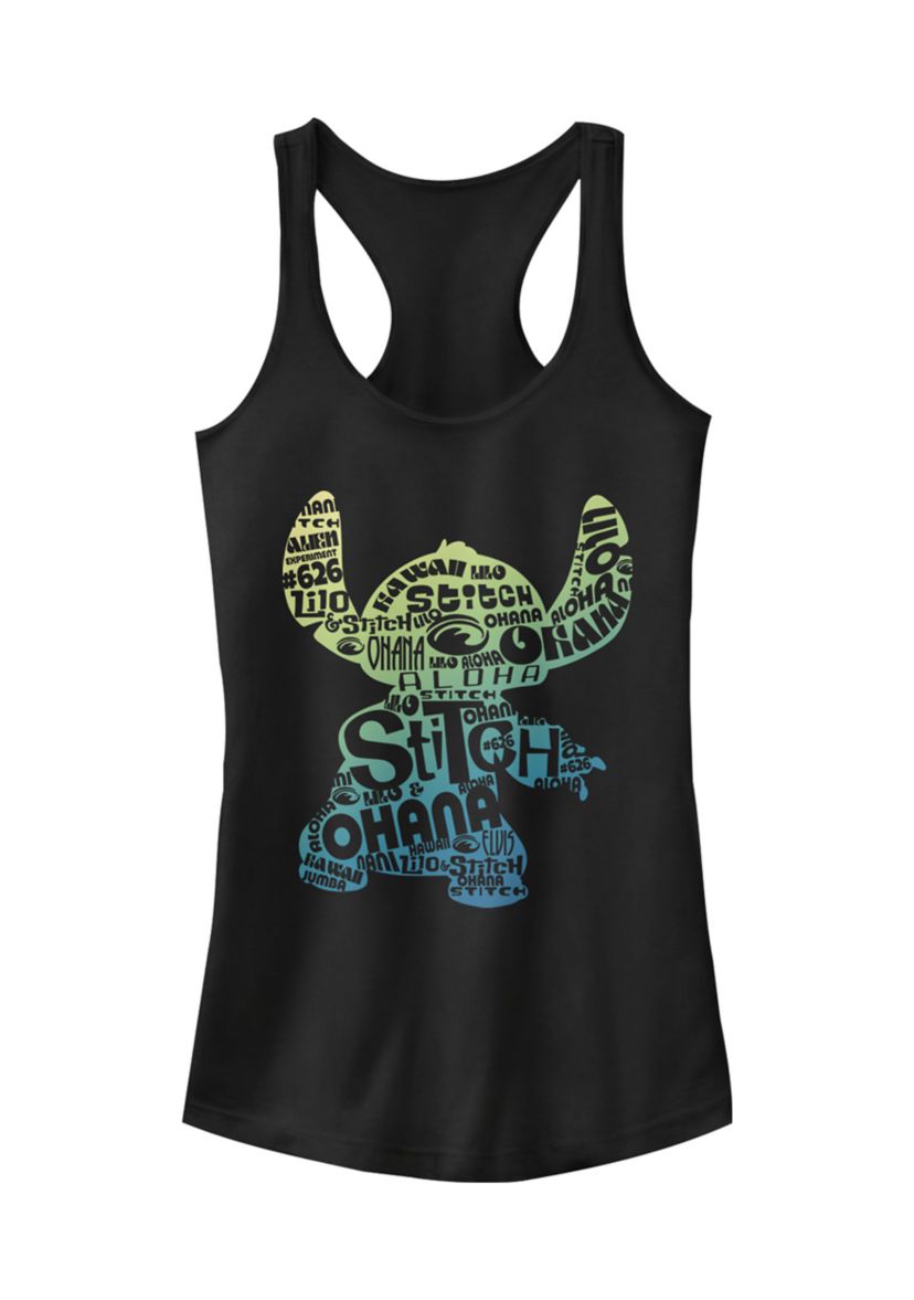Juniors Licensed Disney Stitch Fill Tank Top