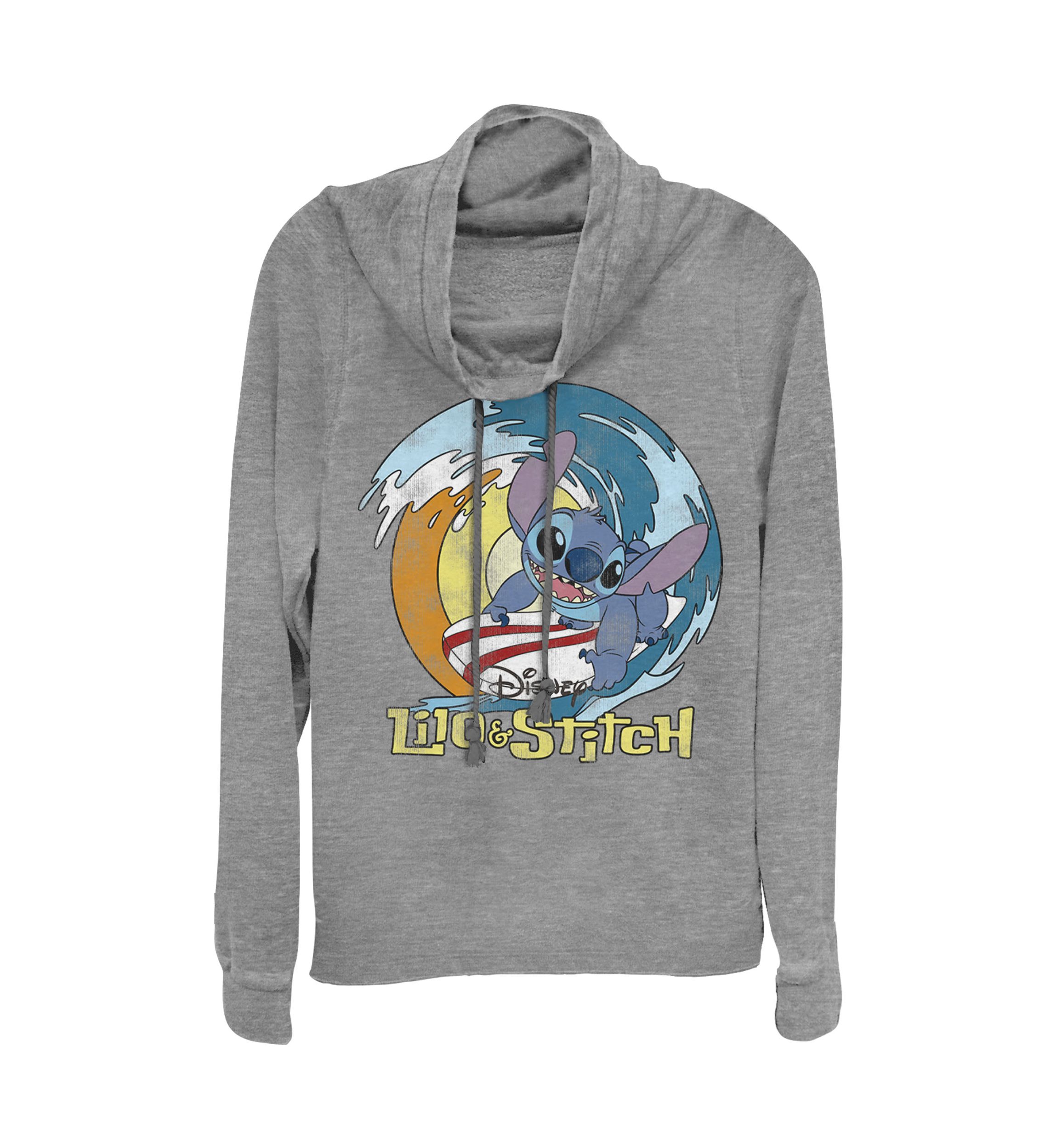Juniors Licensed Disney Stitch Surf Pullover Top