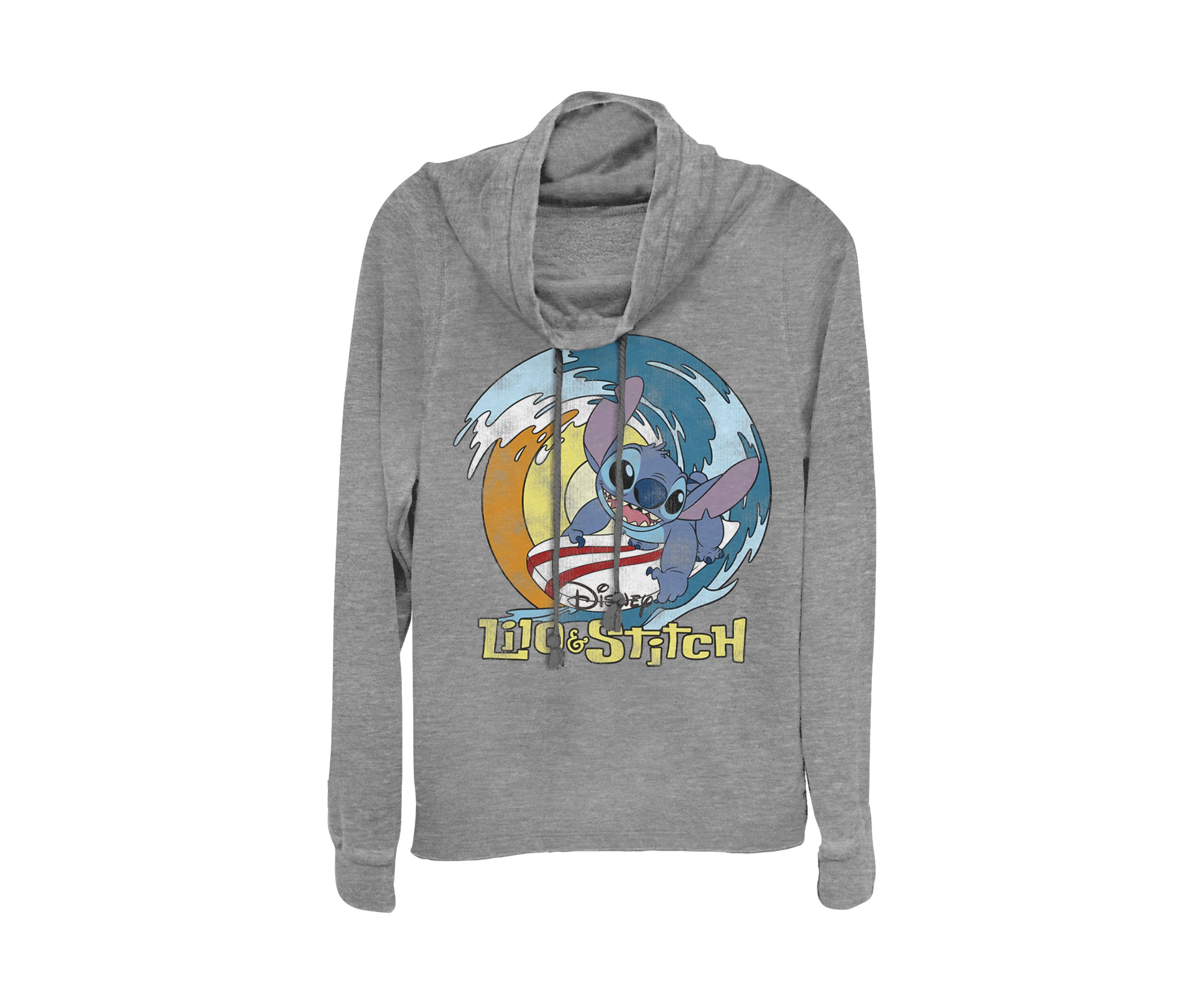 Juniors Licensed Disney Stitch Surf Pullover Top