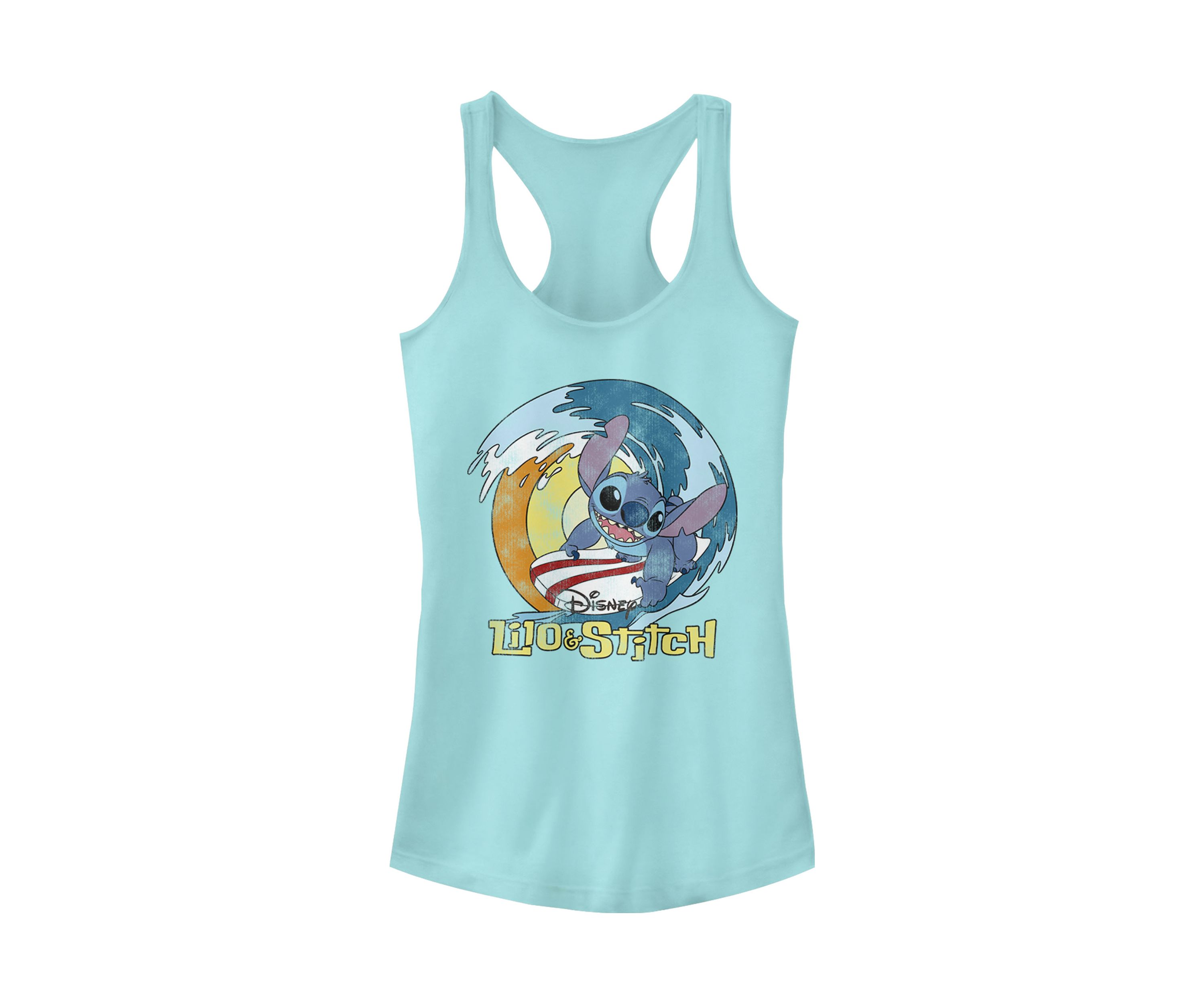 Juniors Licensed Disney Stitch Surf Tank Top