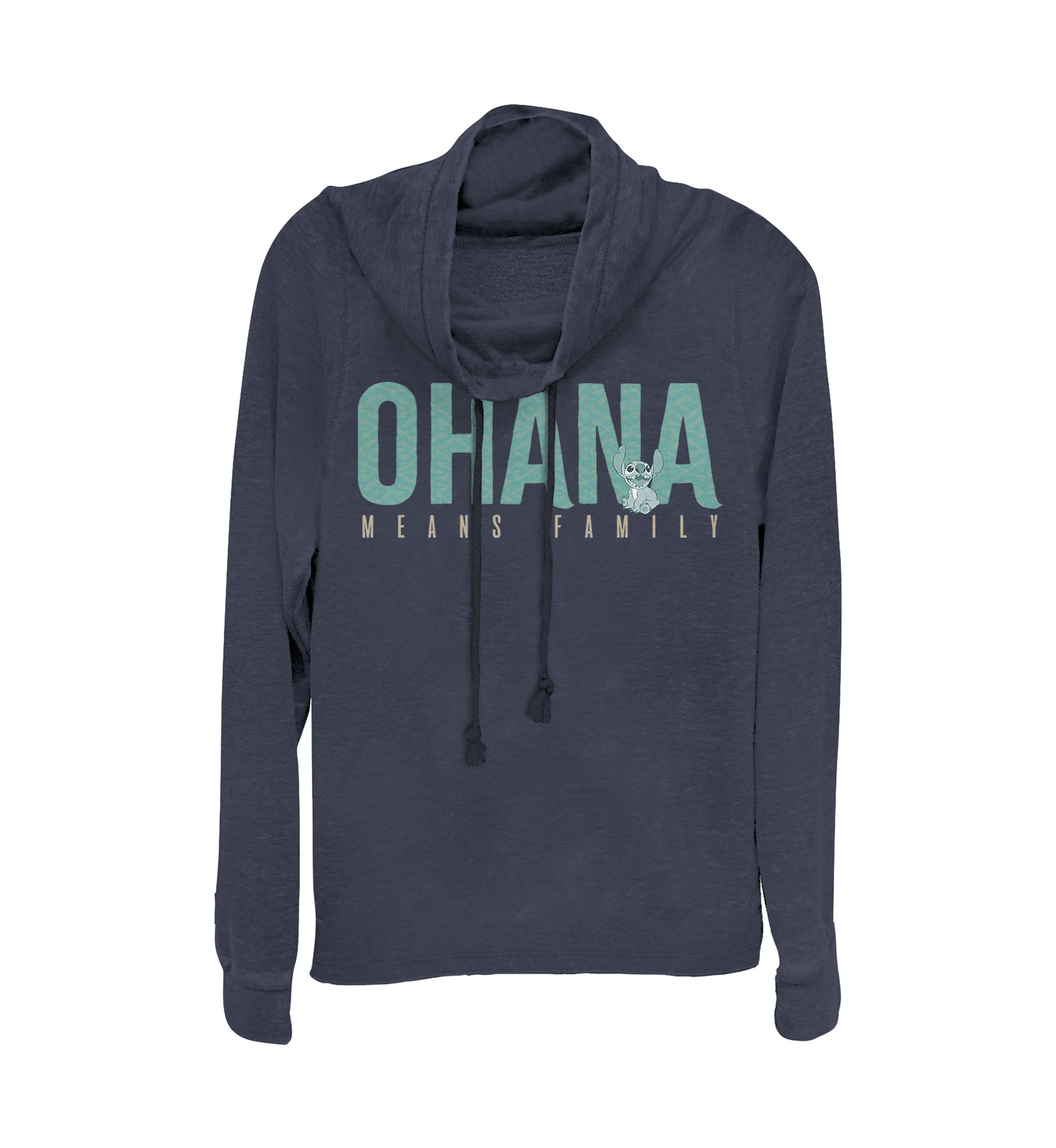 Juniors Licensed Disney Ohana Bold Pullover Top