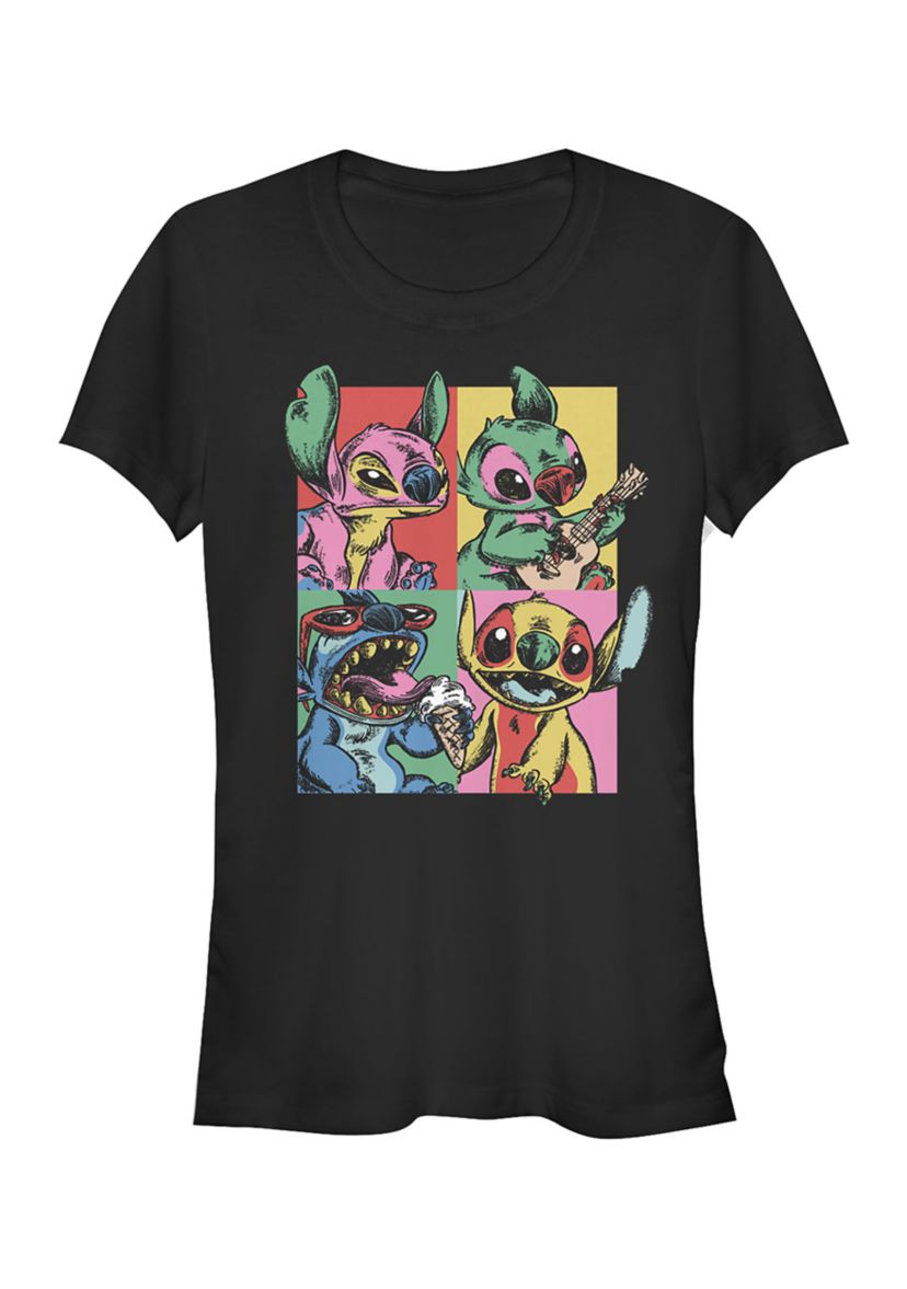 Juniors Licensed Disney Grunge Stitch T-Shirt