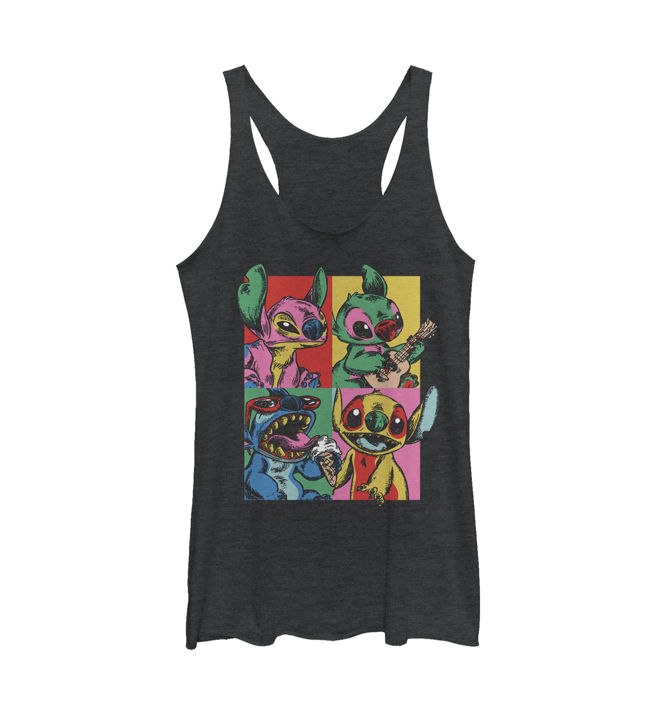 Juniors Licensed Disney Grunge Stitch Tank Top