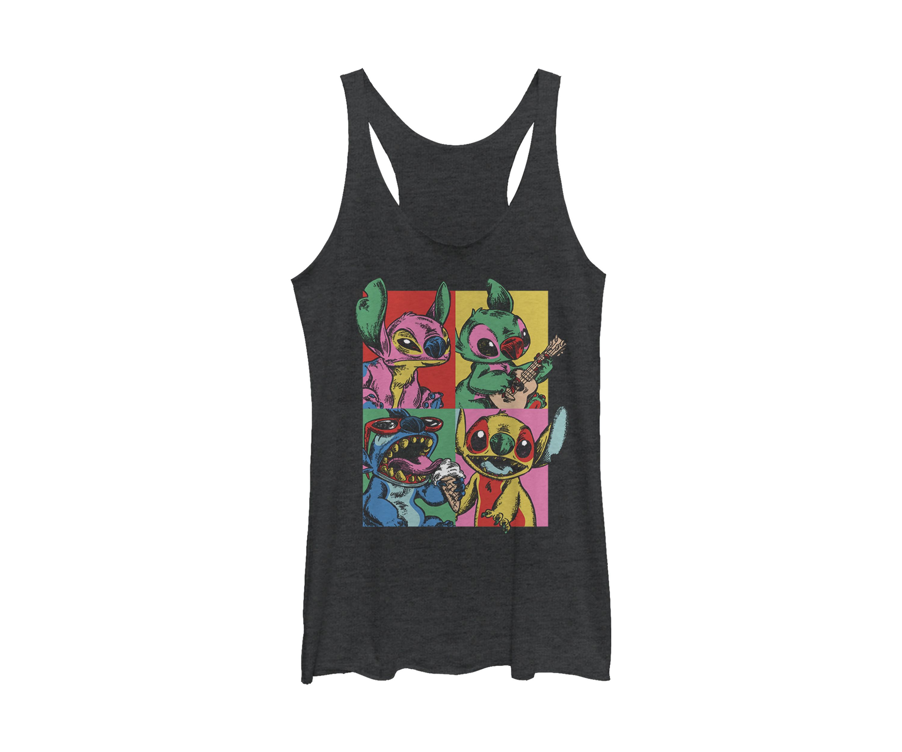Juniors Licensed Disney Grunge Stitch Tank Top