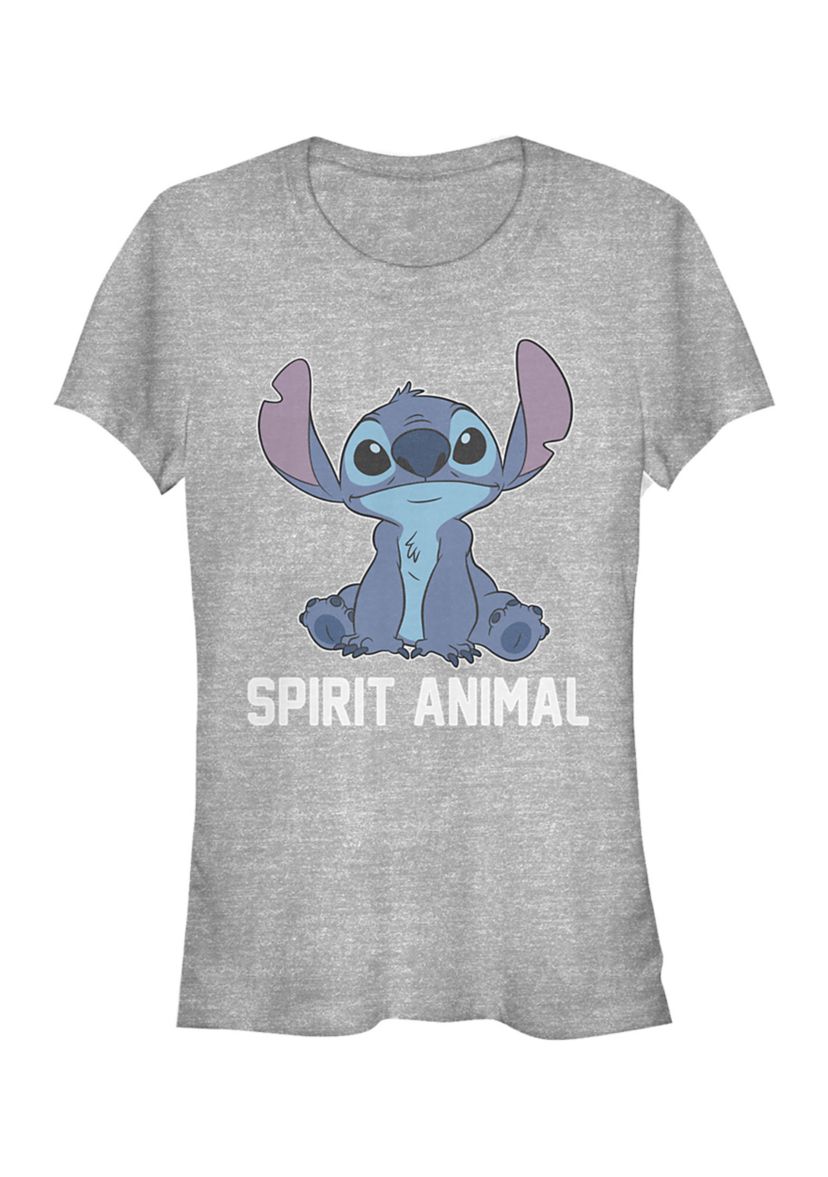 Juniors Licensed Disney Stitch Spirit Animal V2 T-Shirt