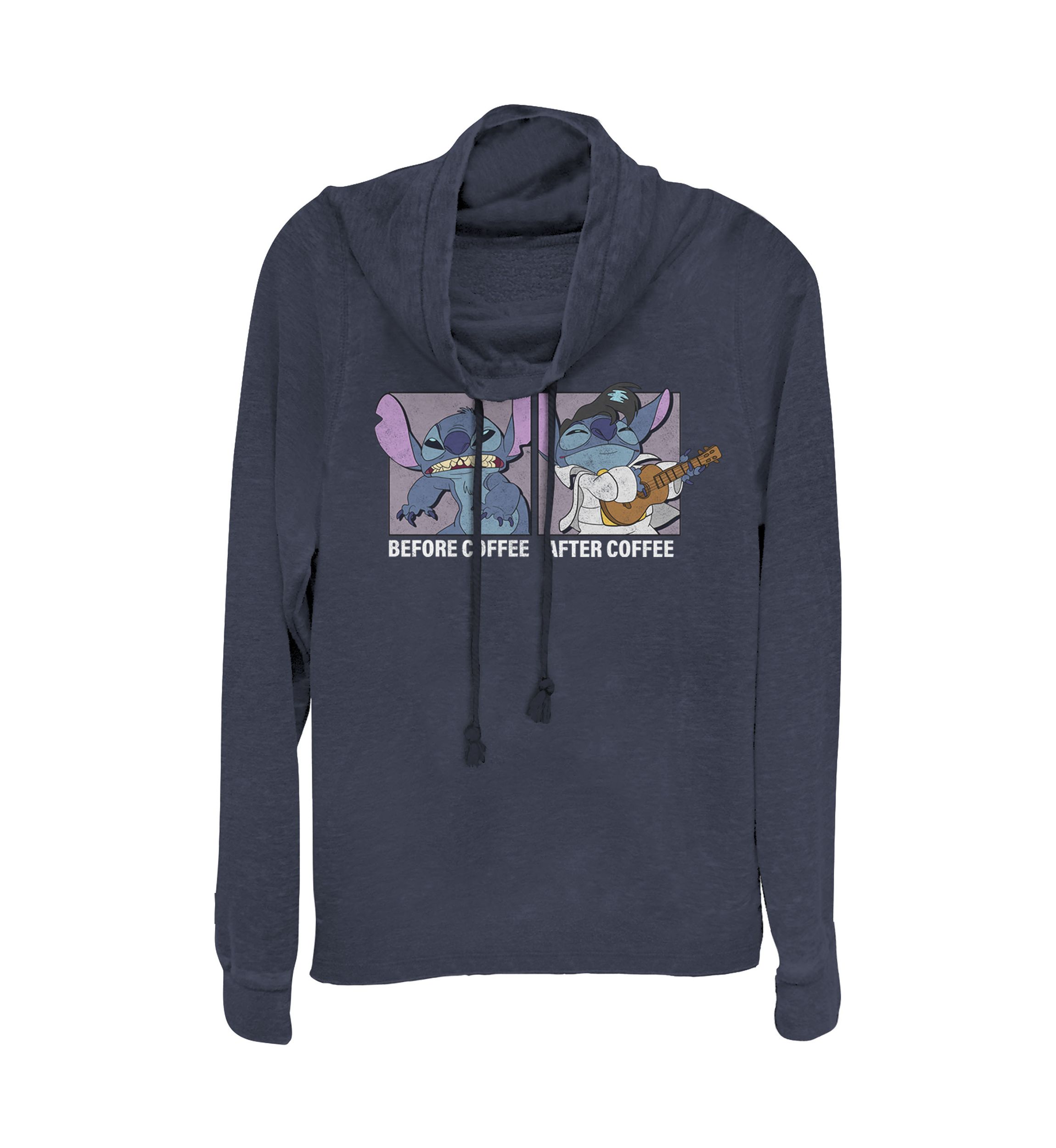Juniors Licensed Disney Stitch Coffee Pullover Top