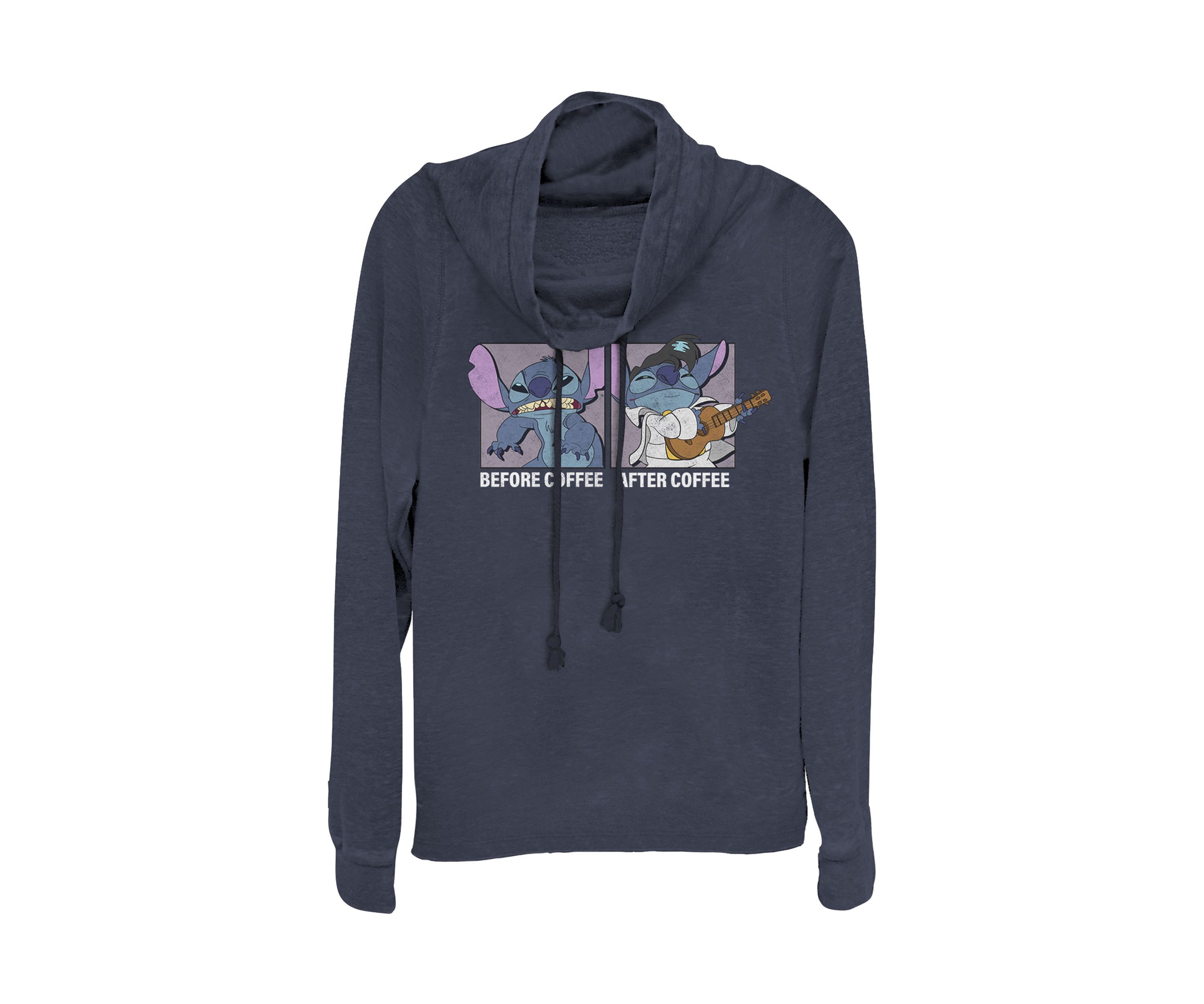 Juniors Licensed Disney Stitch Coffee Pullover Top