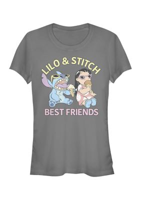 Women's Juniors' Licensed Disney Best Friends T-Shirt, Grey, Small