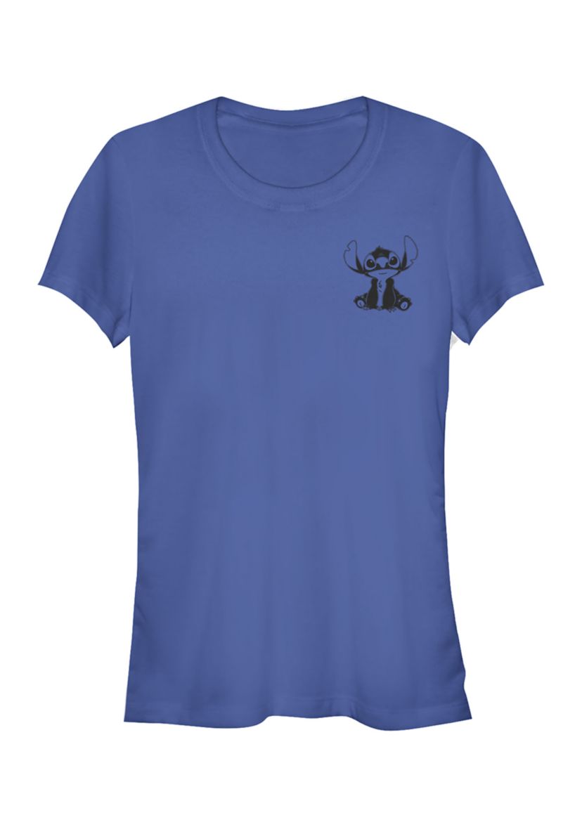 Juniors Licensed Disney Vintage Lined Stitch T-Shirt