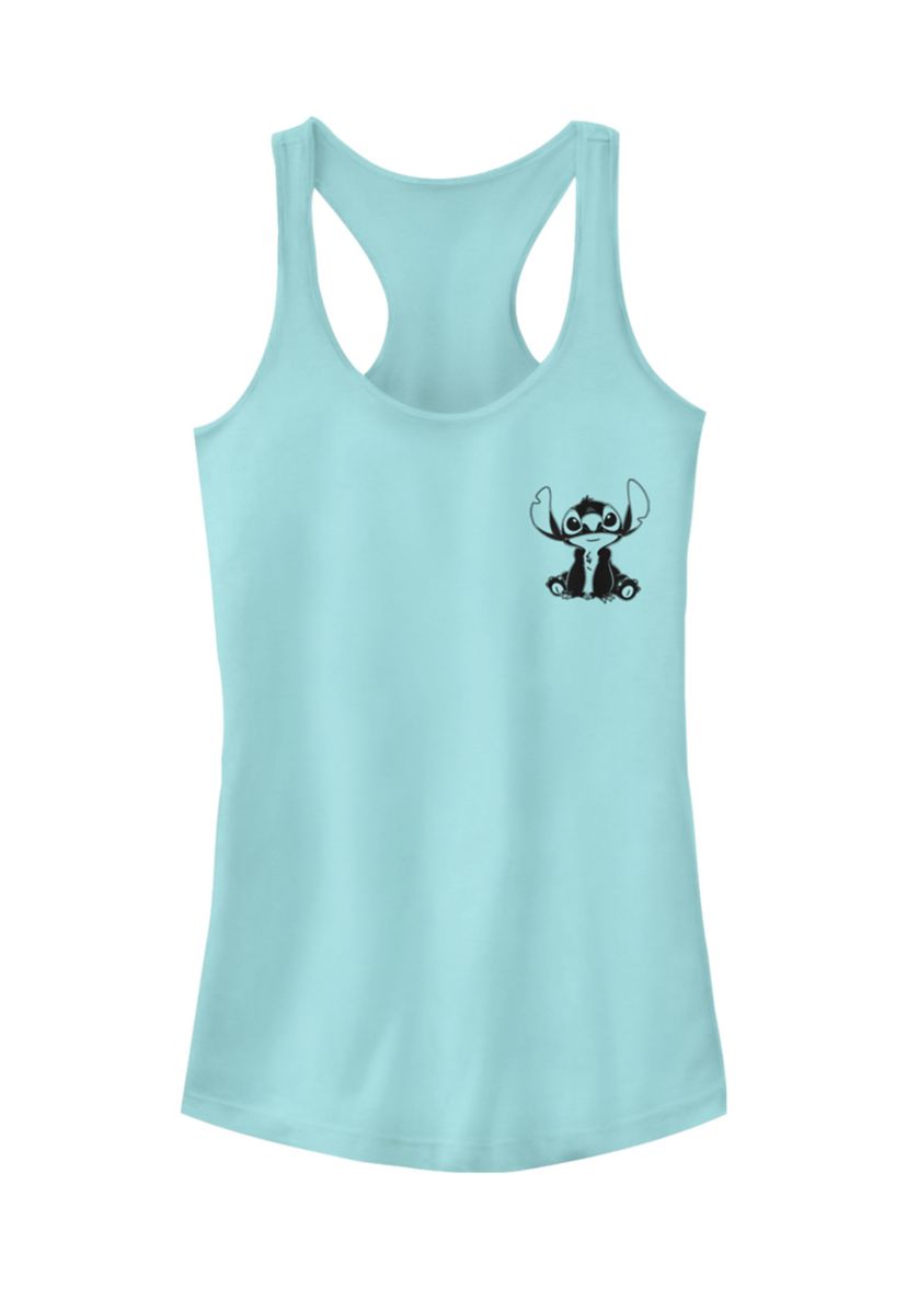 Juniors Licensed Disney Vintage Lined Stitch Tank Top