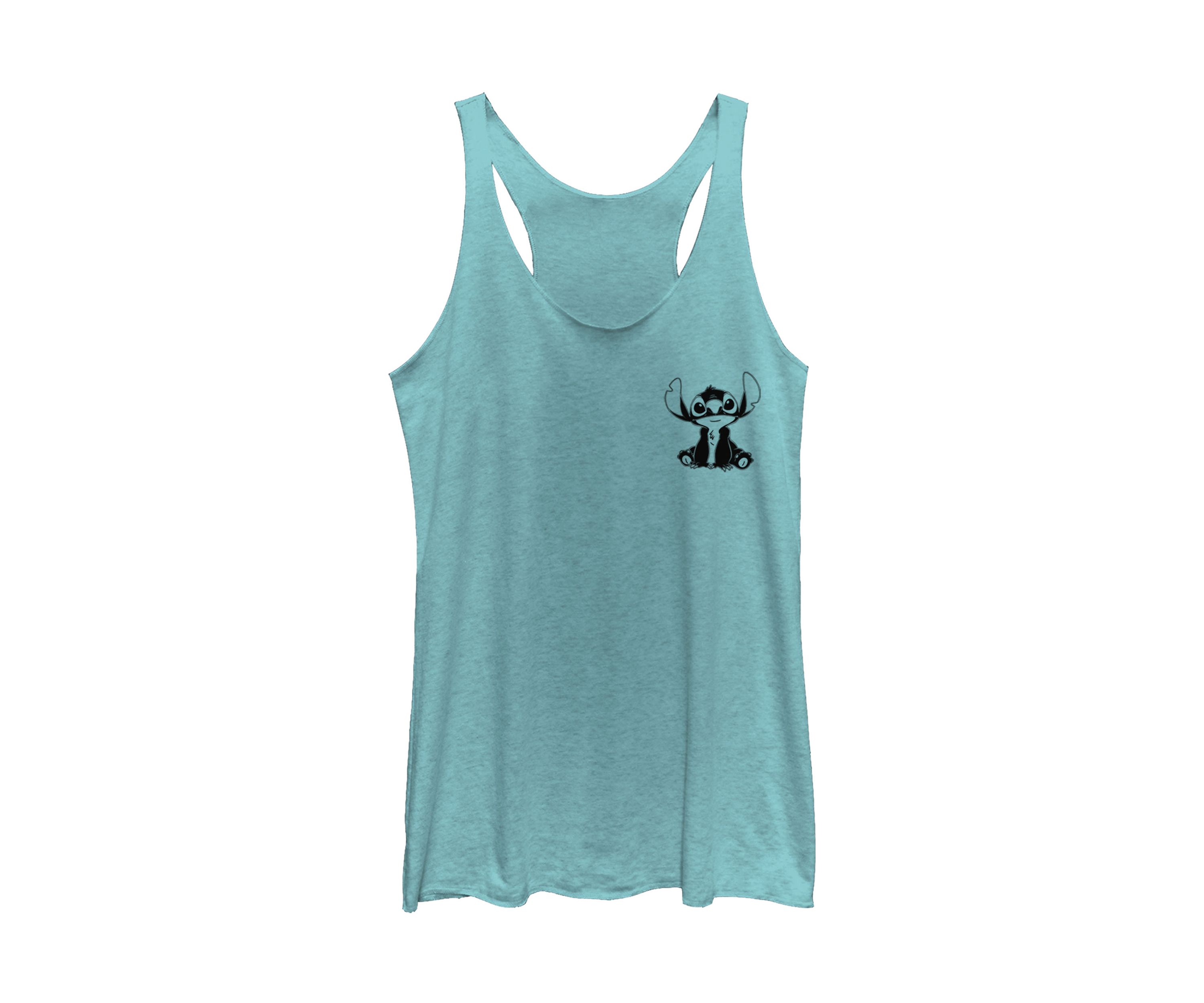 Juniors Licensed Disney Vintage Lined Stitch Tank Top
