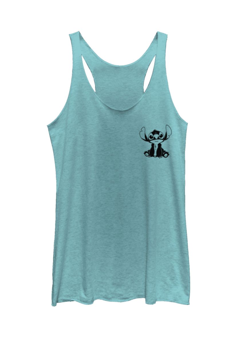 Juniors Licensed Disney Vintage Lined Stitch Tank Top