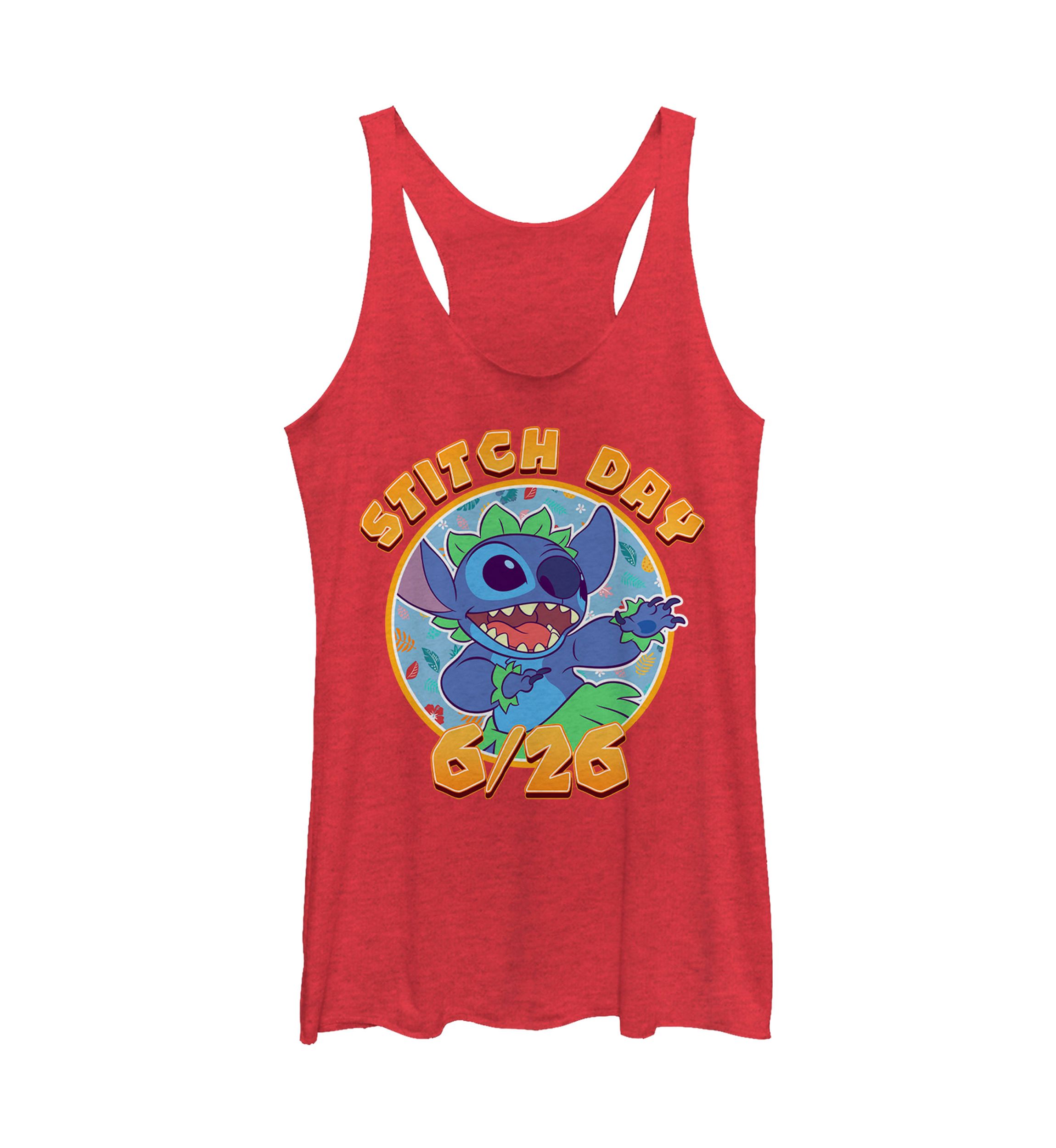 Juniors Licensed Disney Stitch Day Tank Top