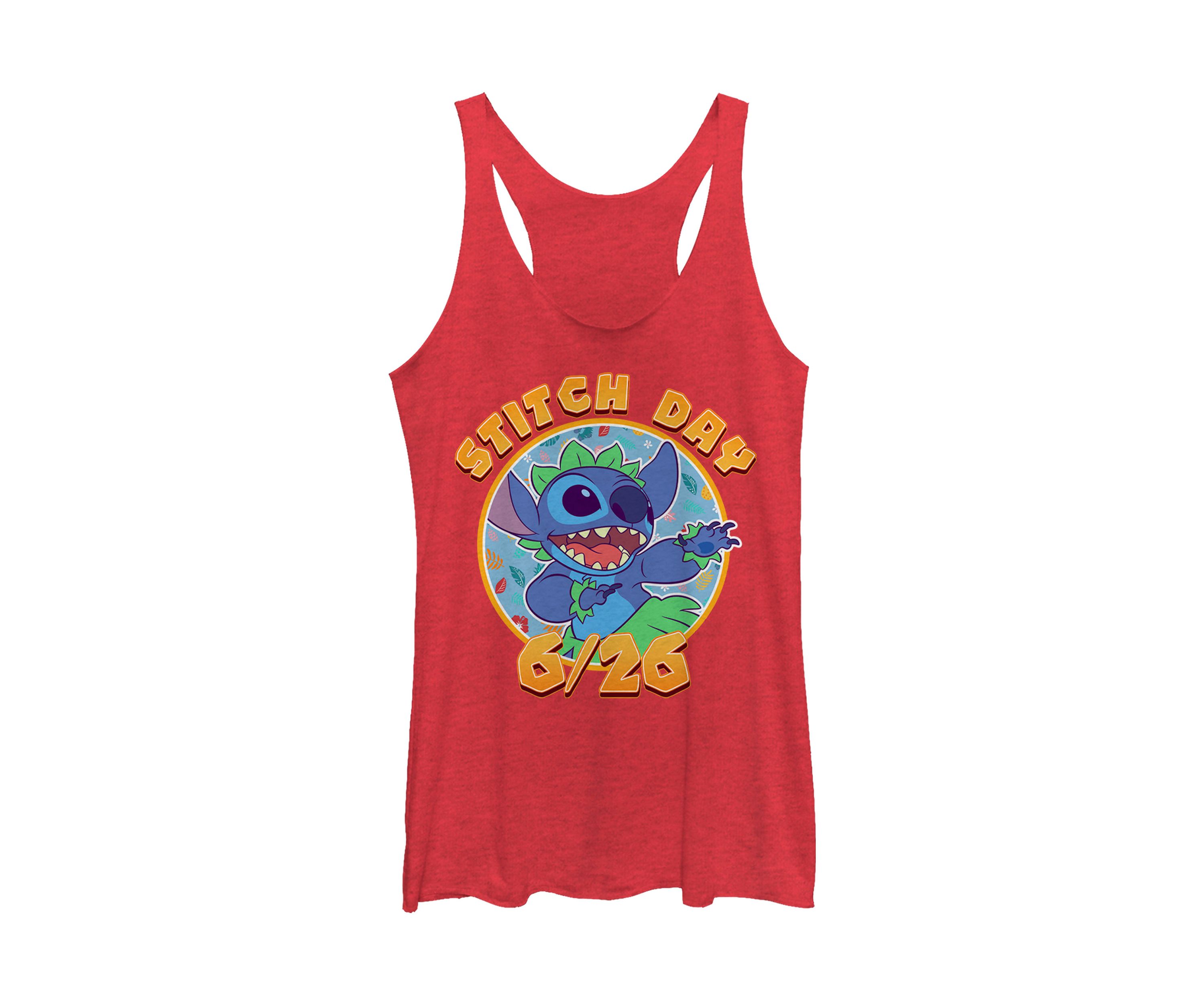 Juniors Licensed Disney Stitch Day Tank Top