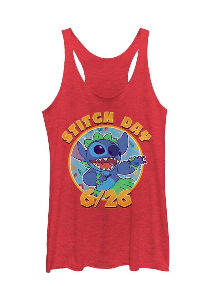 Juniors Licensed Disney Stitch Day Tank Top
