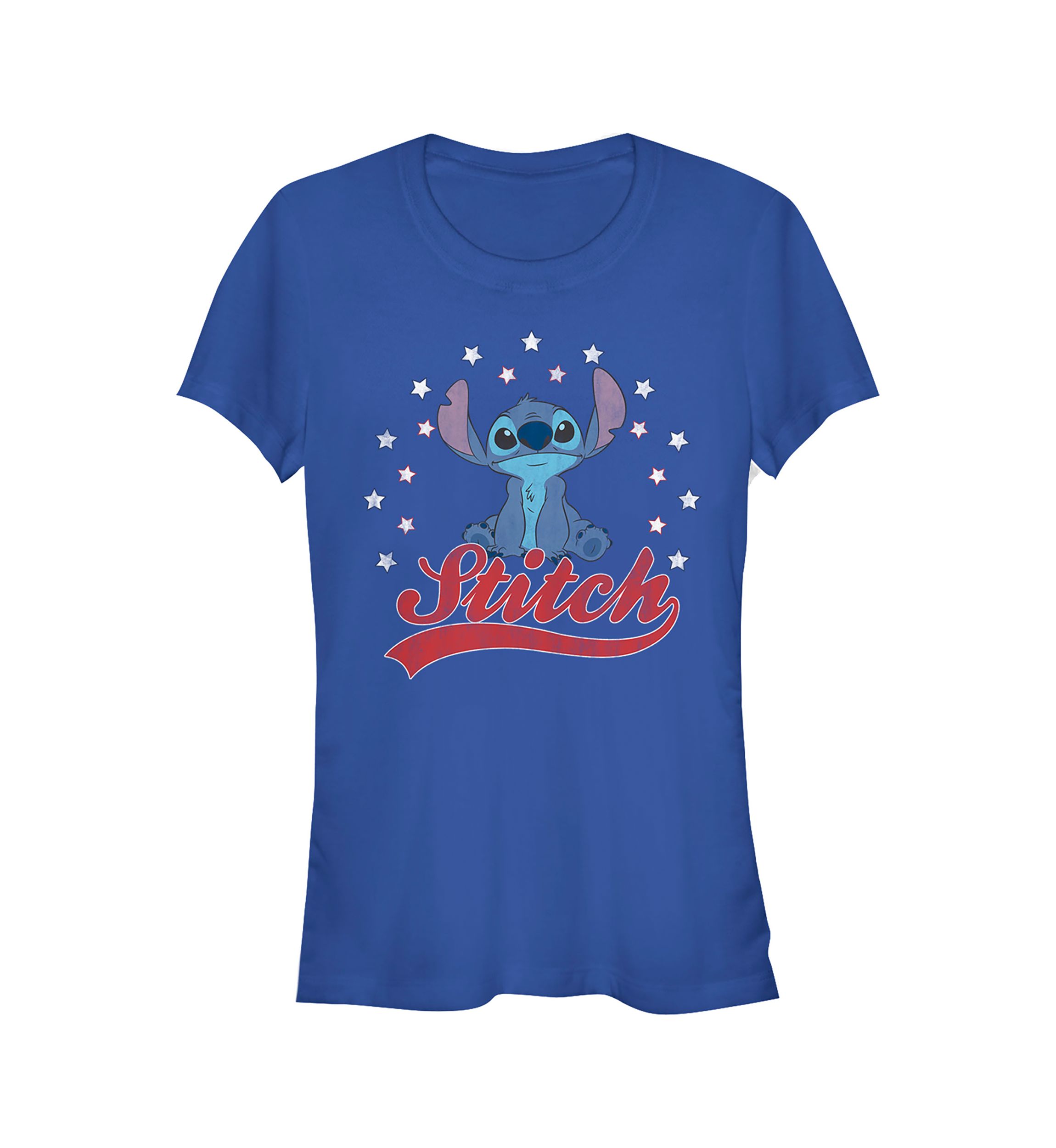 Juniors Licensed Disney Stitch Americana T-Shirt