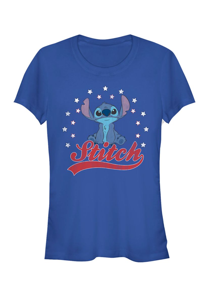Juniors Licensed Disney Stitch Americana T-Shirt