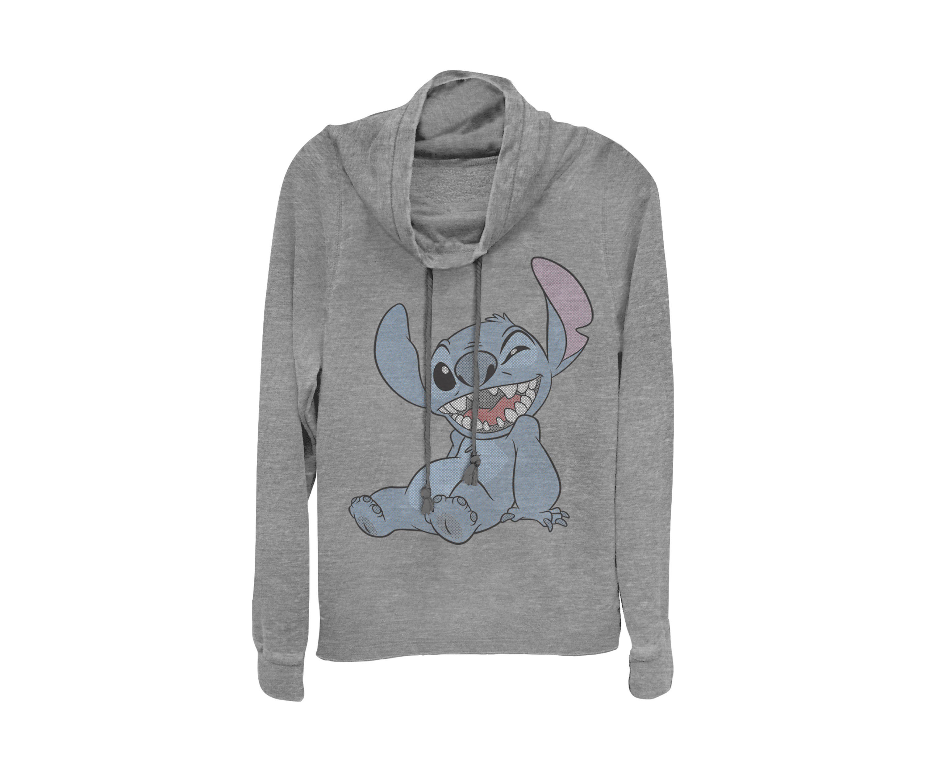 Juniors Licensed Disney Halftone Stitch Pullover Top