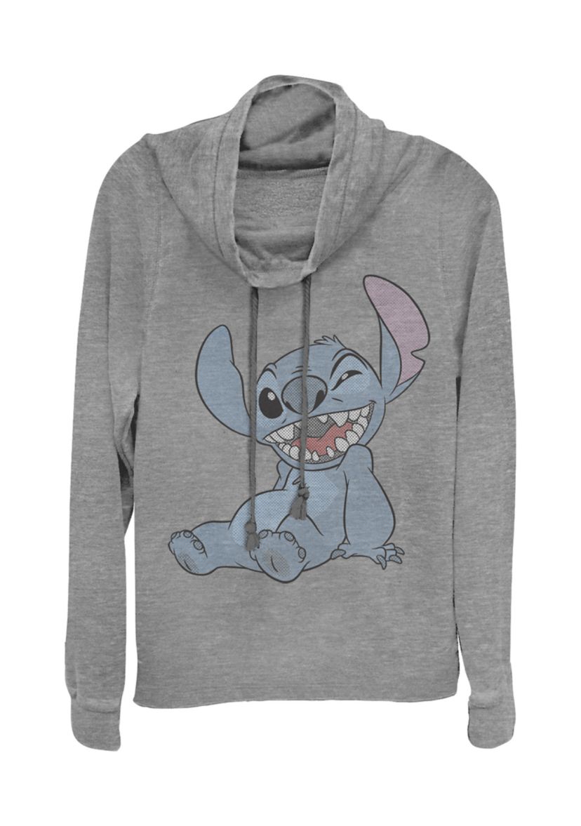 Juniors Licensed Disney Halftone Stitch Pullover Top