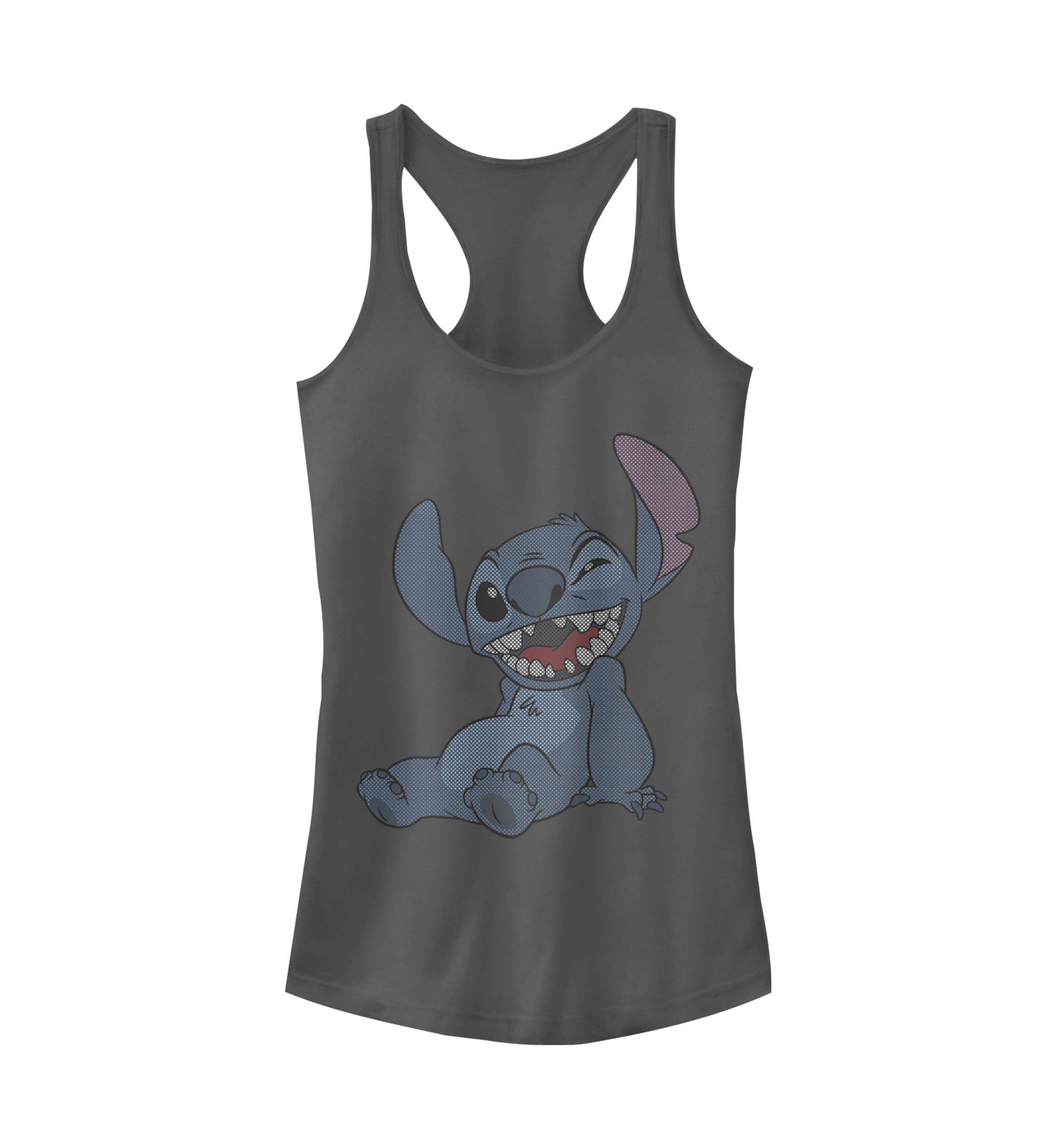 Juniors Licensed Disney Halftone Stitch Tank Top