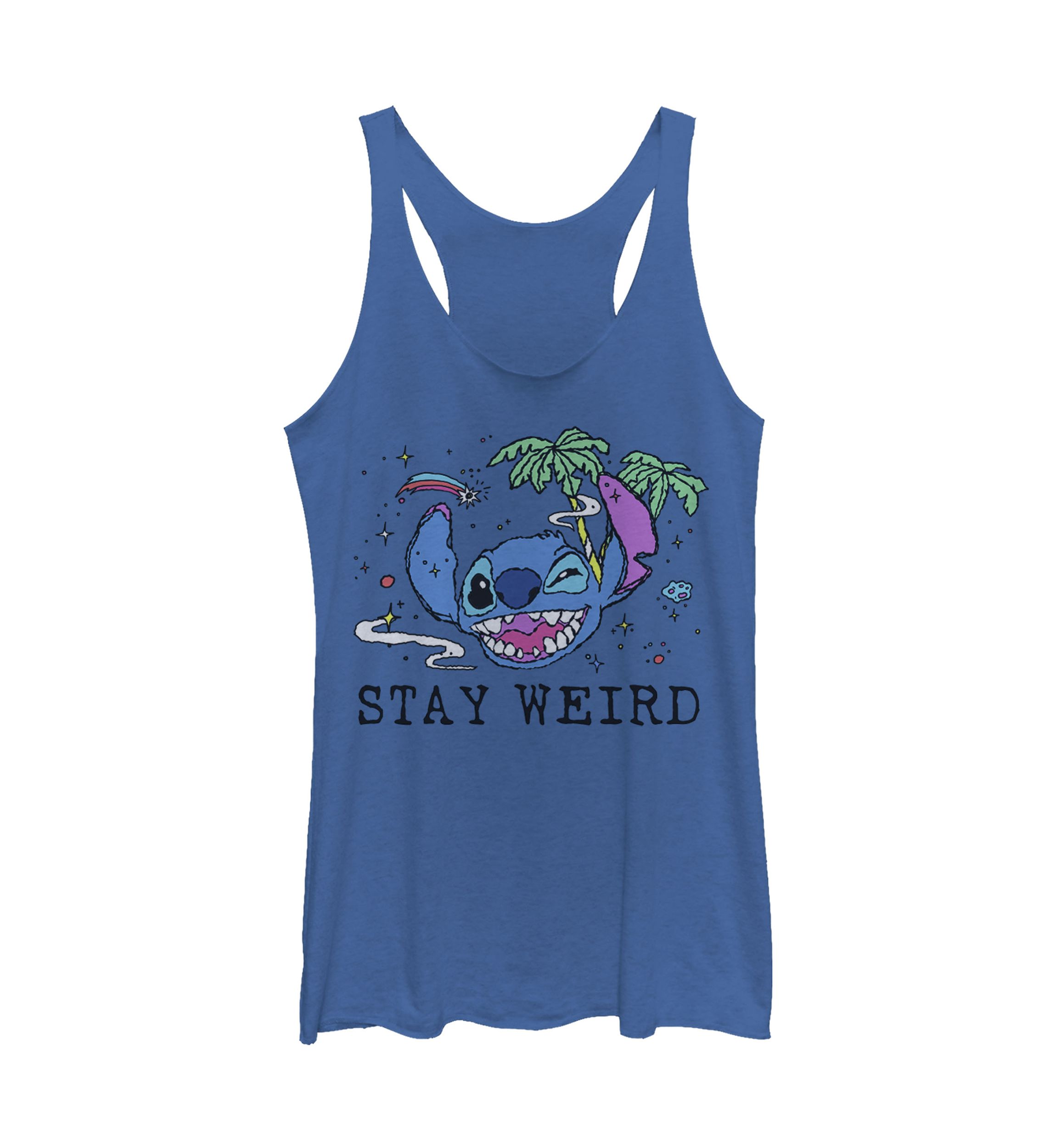 Juniors Licensed Disney Trippy Stitch Tank Top