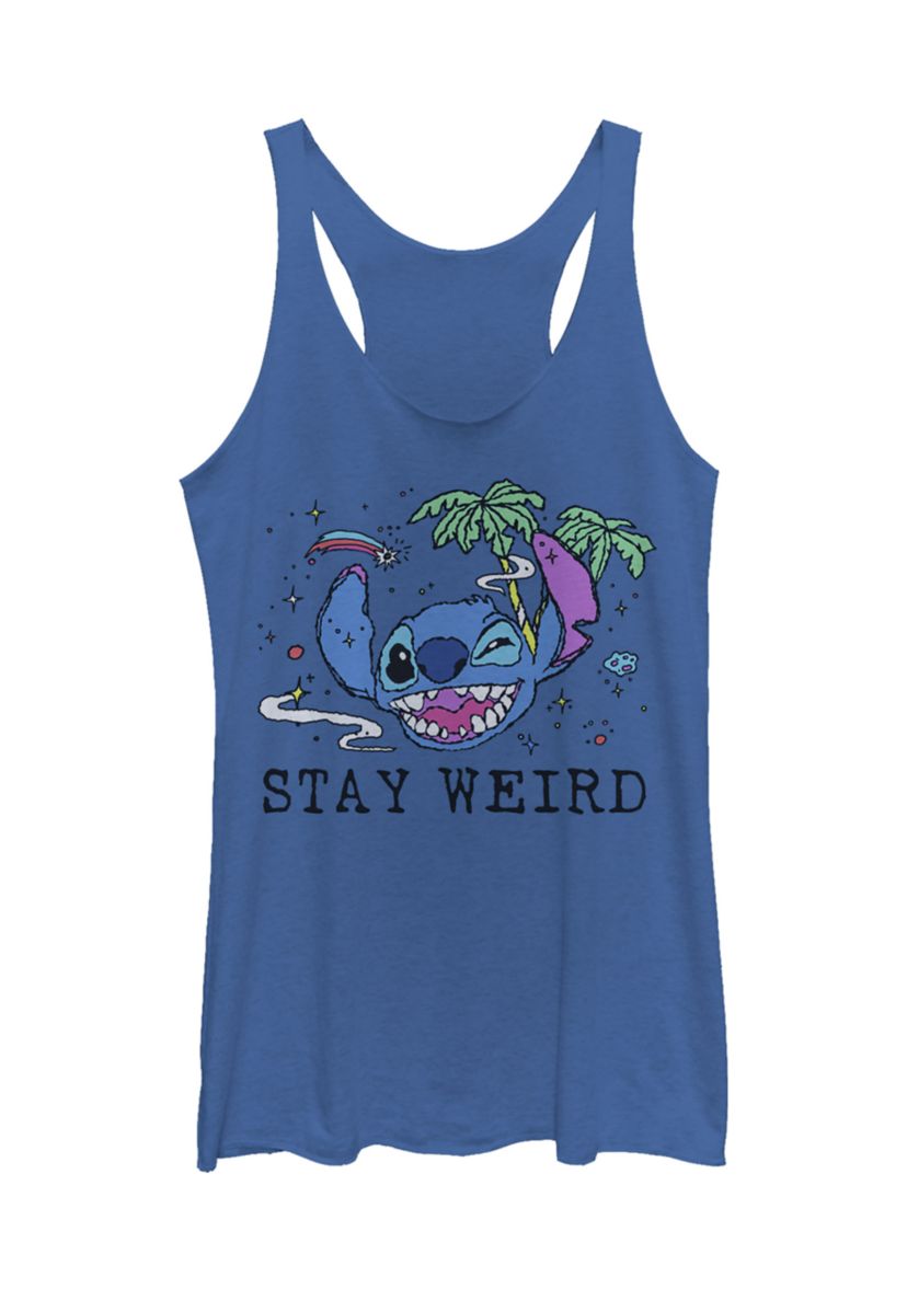 Juniors Licensed Disney Trippy Stitch Tank Top