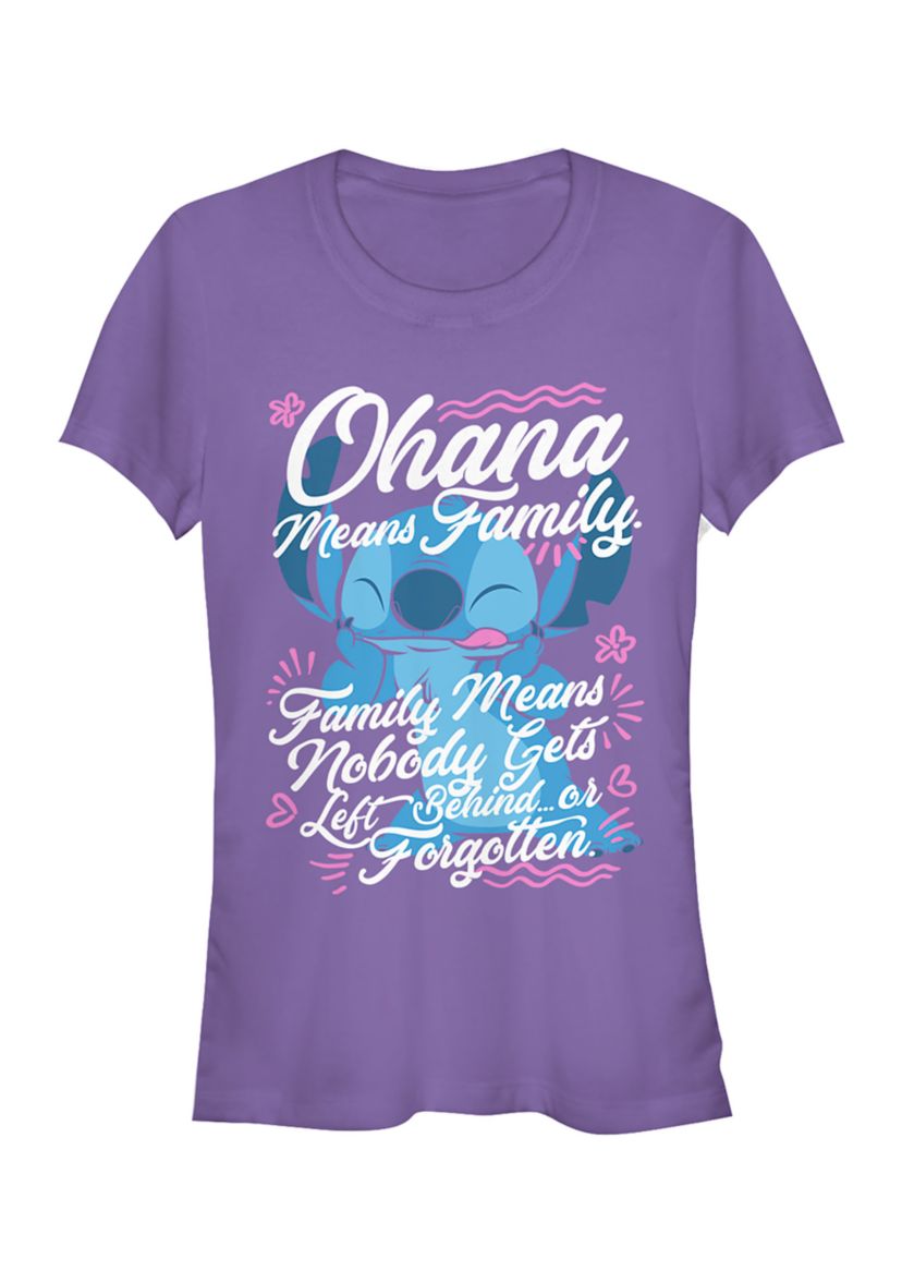 Juniors Licensed Disney Ohana Family T-Shirt