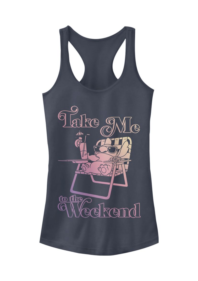 Juniors Licensed Disney Weekend Stitch Tank Top