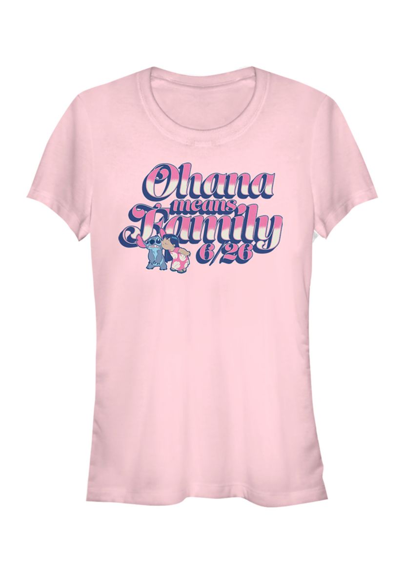 Juniors Licensed Disney Ohana T-Shirt