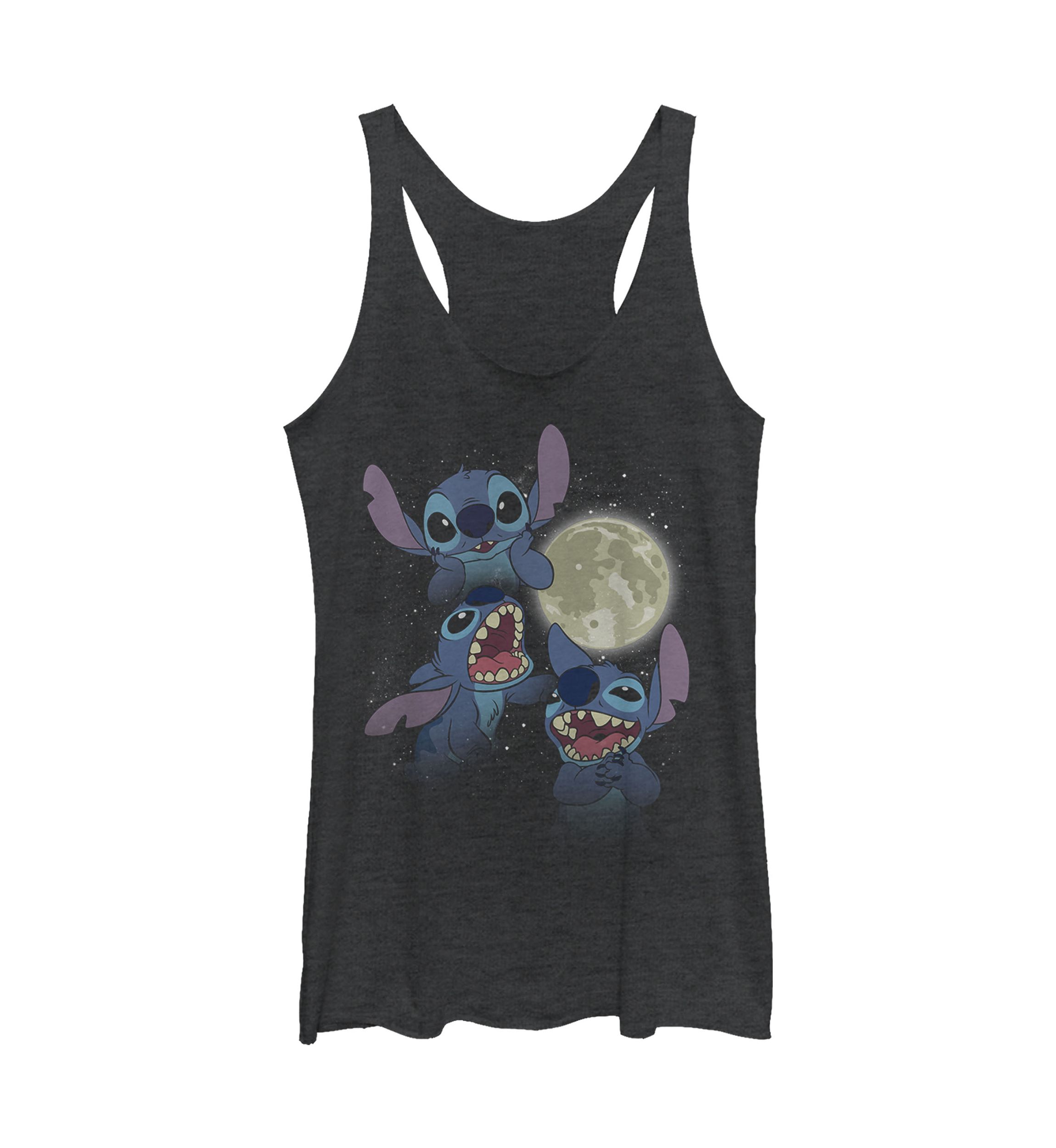 Juniors Licensed Disney Three Stitch Moon Tank Top