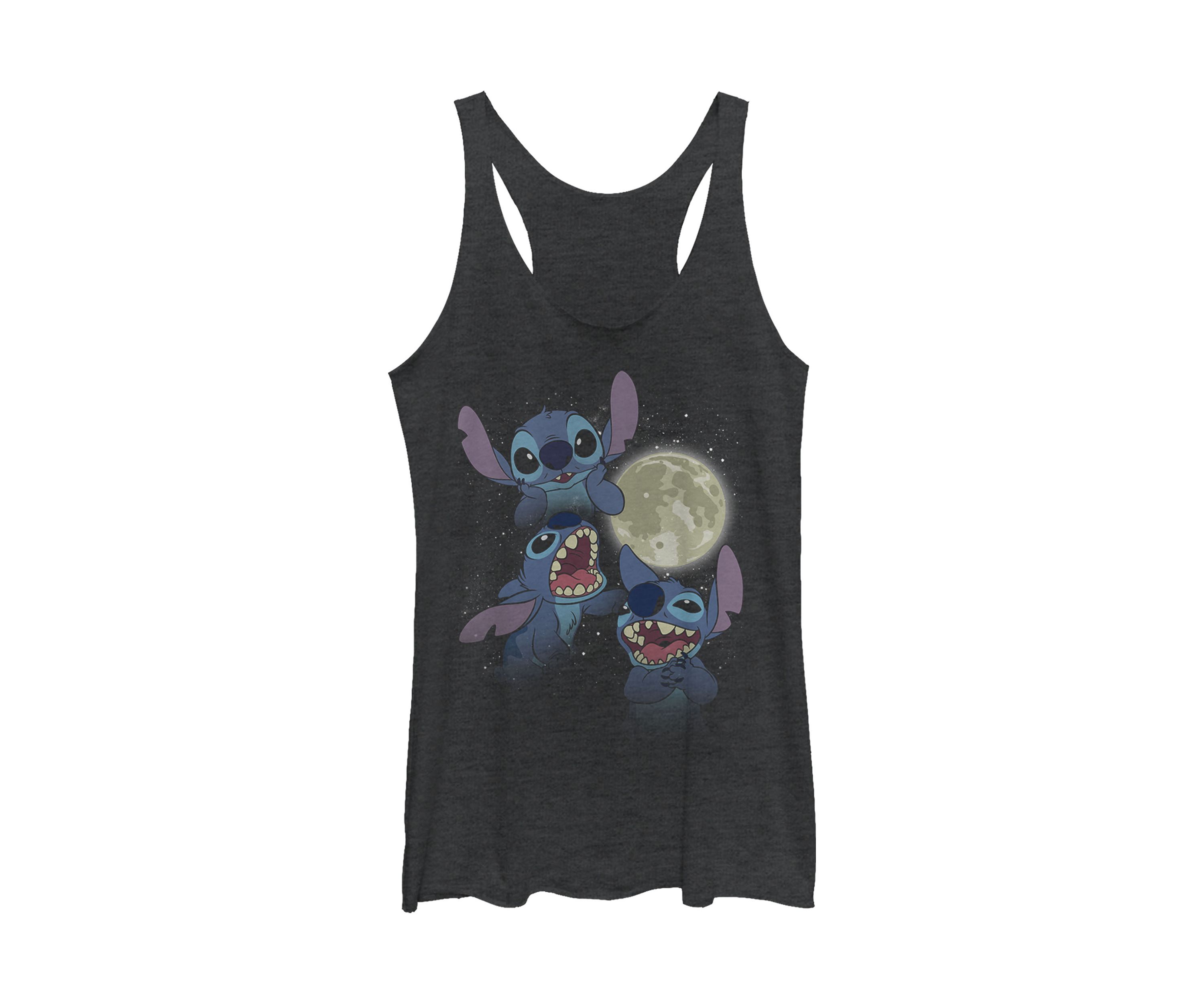 Juniors Licensed Disney Three Stitch Moon Tank Top