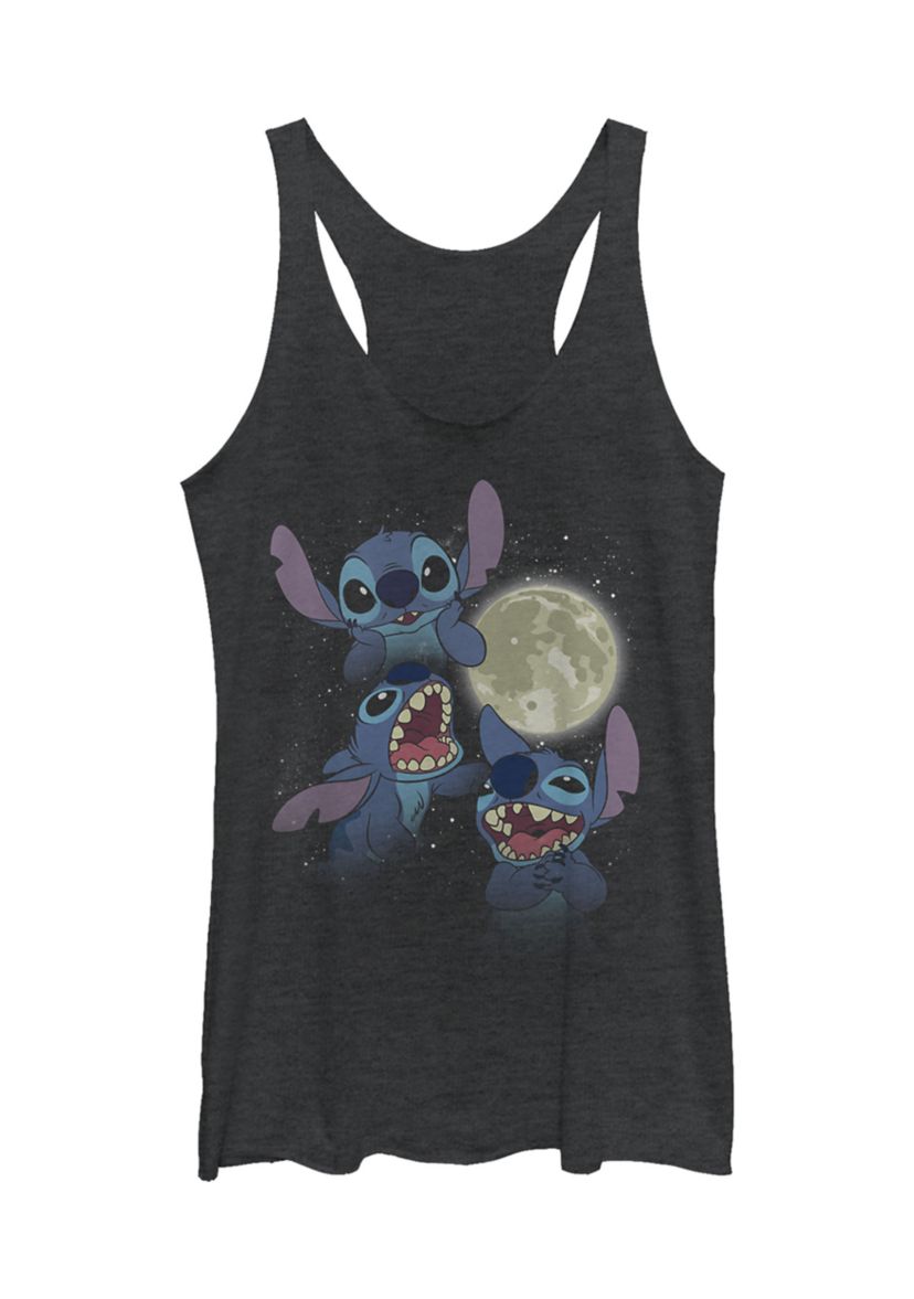 Juniors Licensed Disney Three Stitch Moon Tank Top