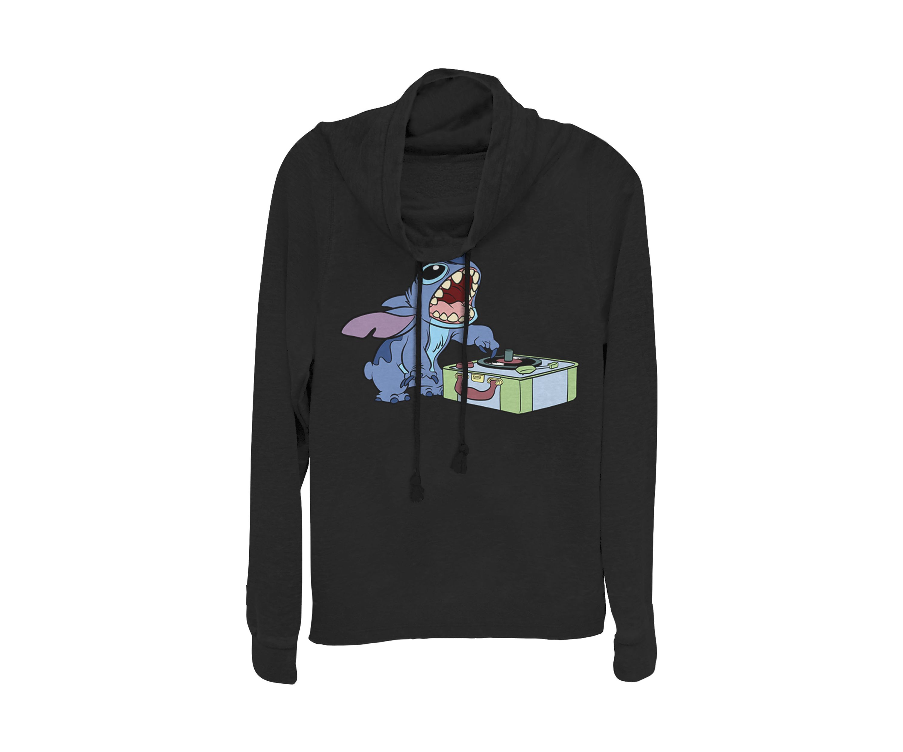 Juniors Licensed Disney Dj Stitch Pullover Top