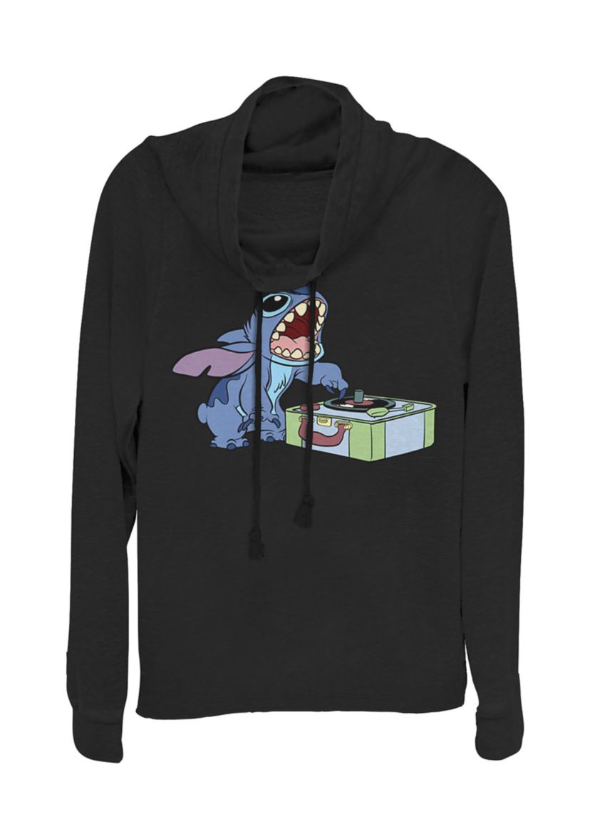Juniors Licensed Disney Dj Stitch Pullover Top
