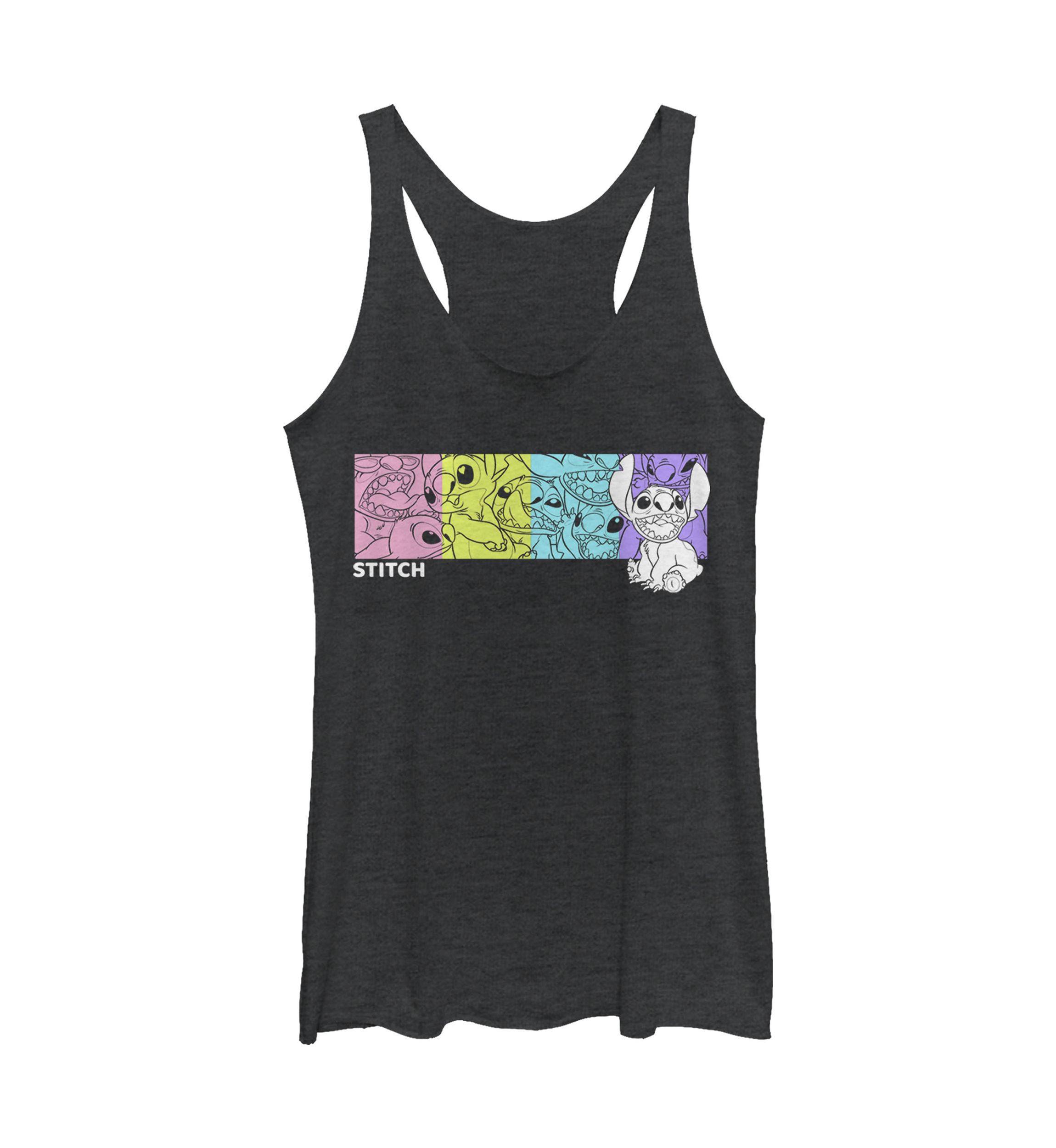 Juniors Licensed Disney Stitch Box Tank Top