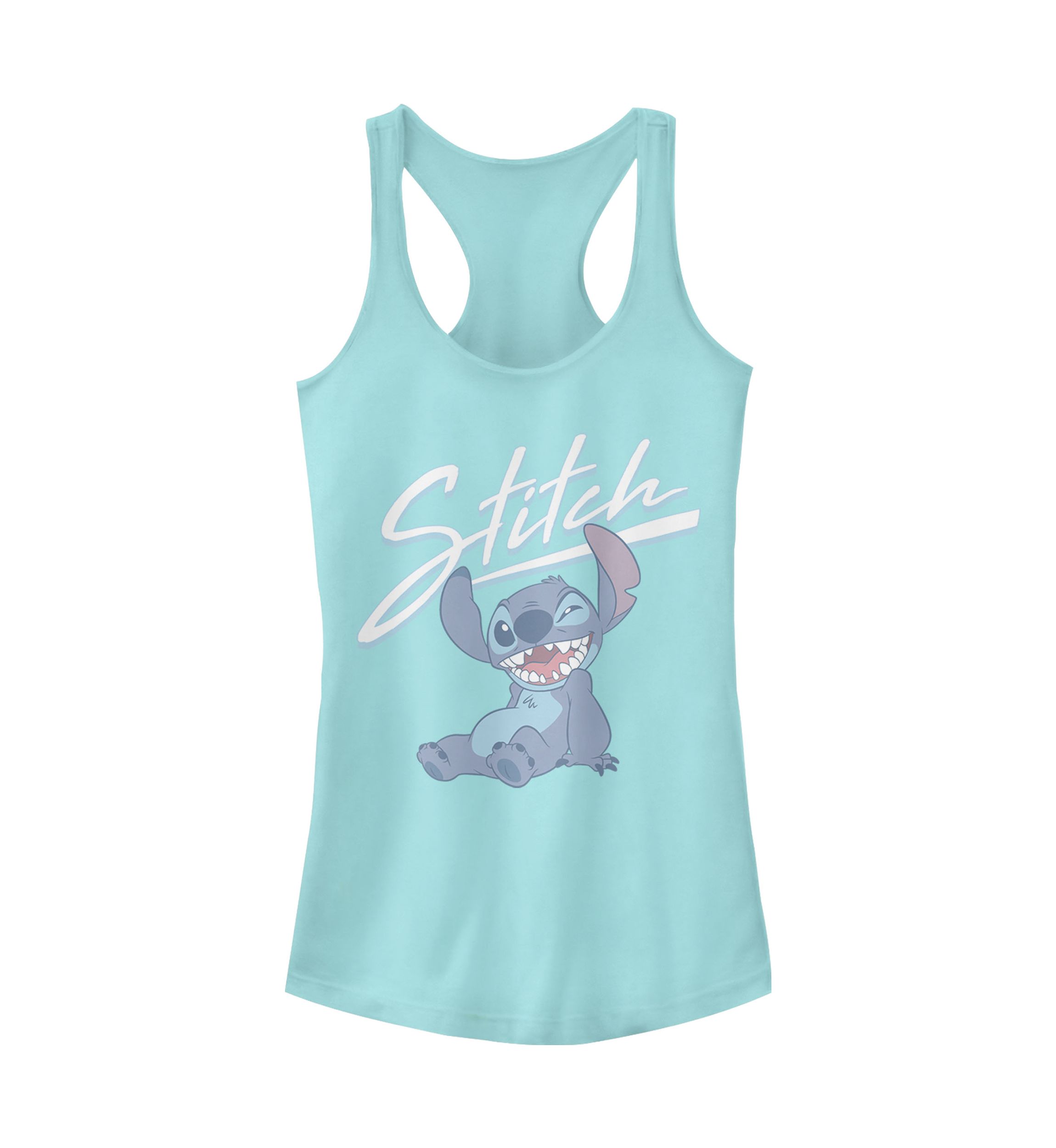 Juniors Licensed Disney Stitch Wink Tank Top