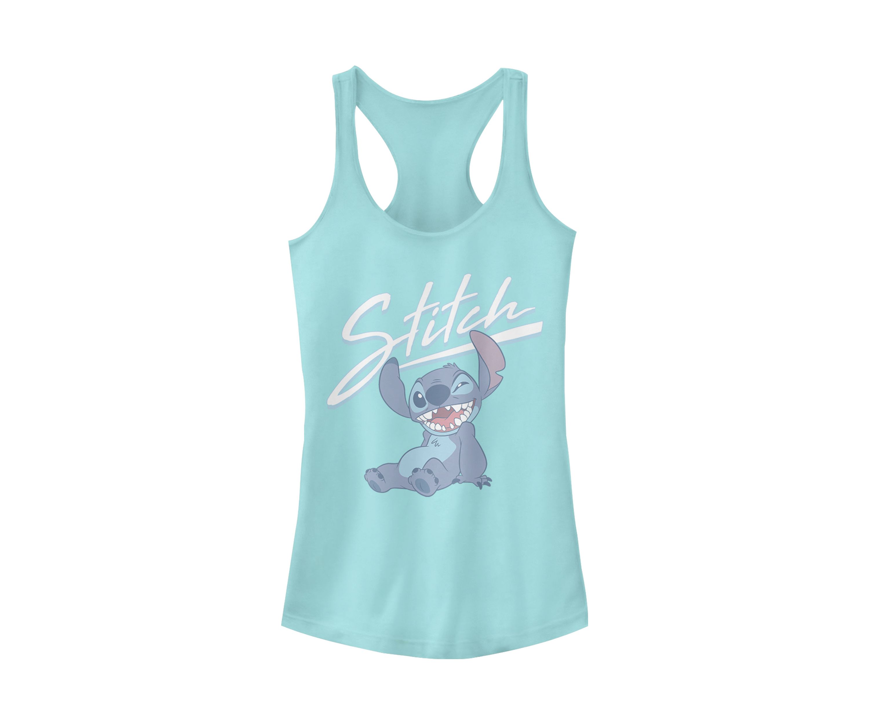 Juniors Licensed Disney Stitch Wink Tank Top