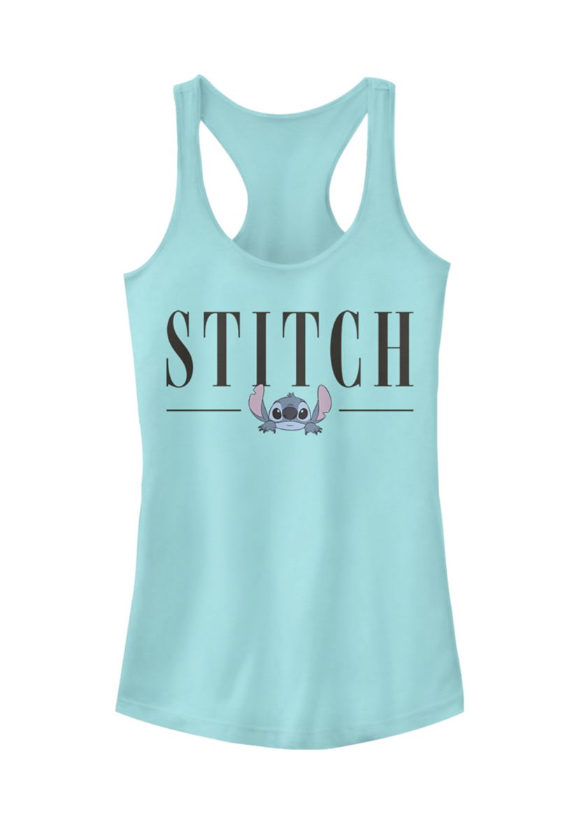 Juniors Licensed Disney Stitch Title Tank Top